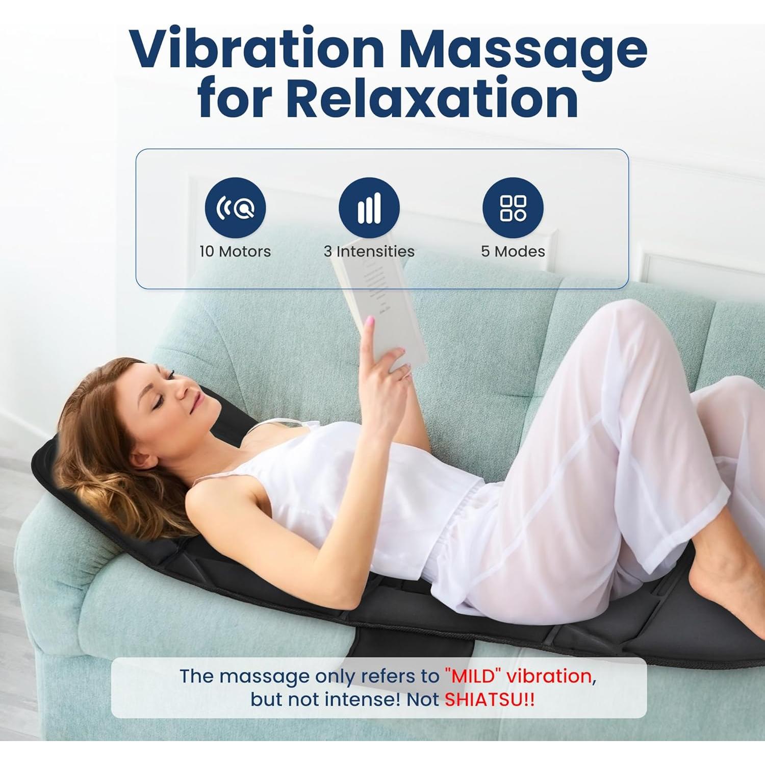 Almohadilla de Masaje Vibrante COMFIER CF-3401 10 Motores