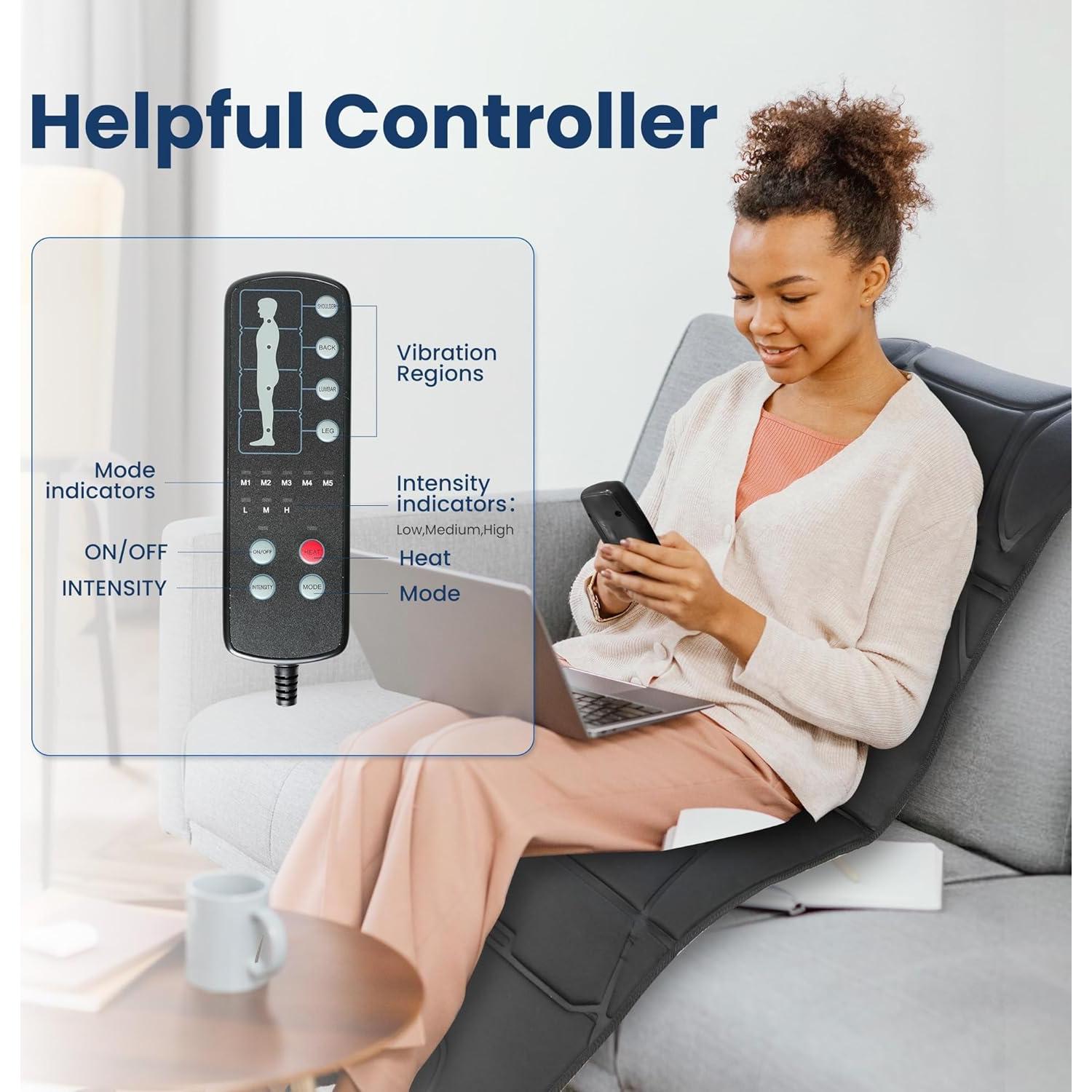 Almohadilla de Masaje Vibrante COMFIER CF-3401 10 Motores