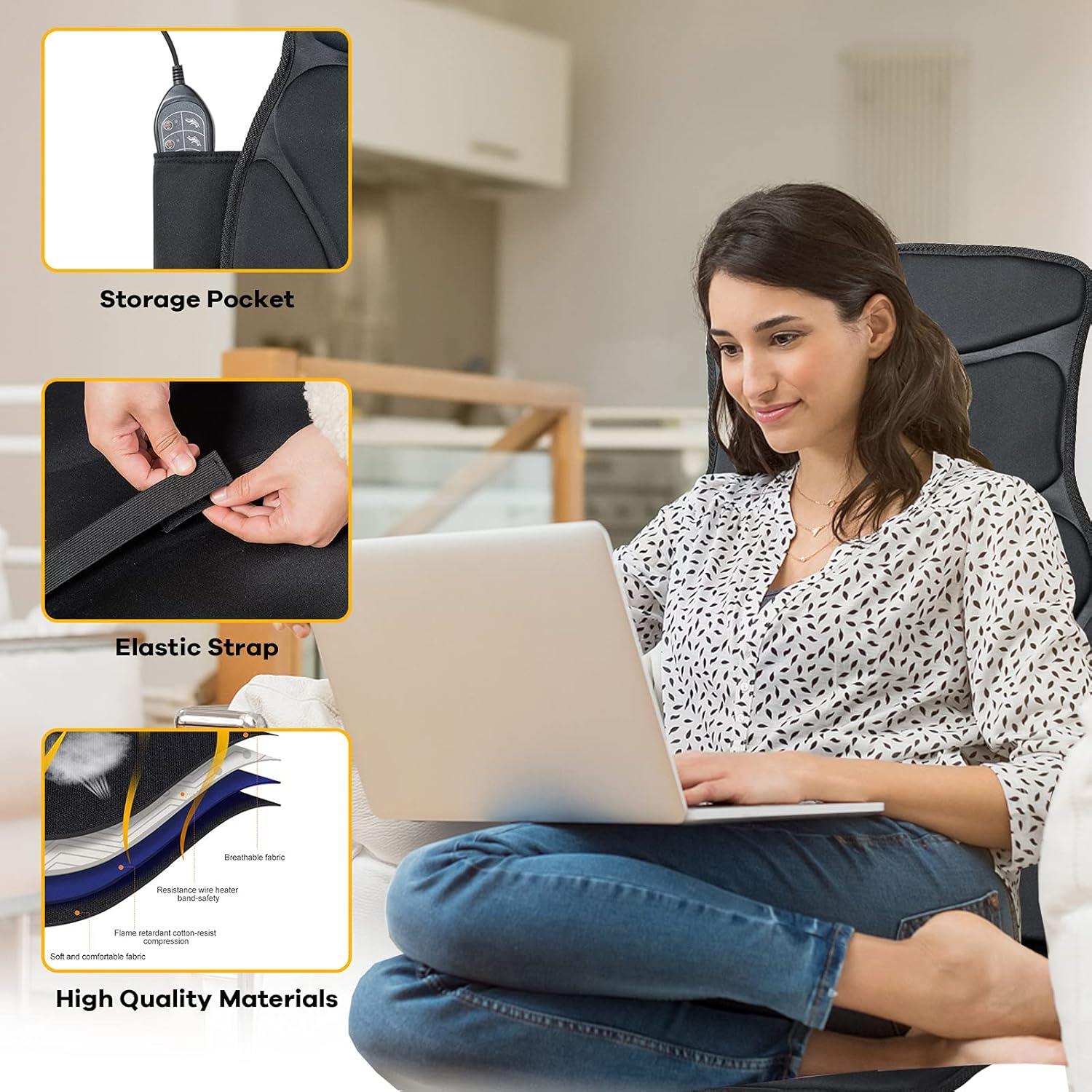 Almohadilla de Masaje Giantex con Calor y Vibración 10 Áreas