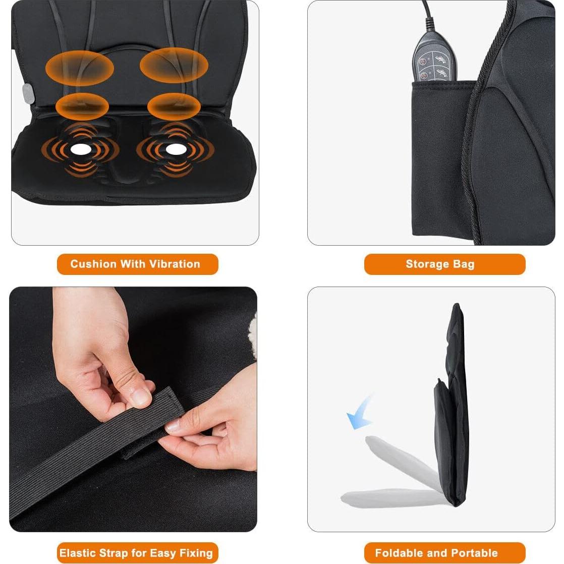 Almohadilla de Masaje Giantex con Calor y Vibración 10 Áreas