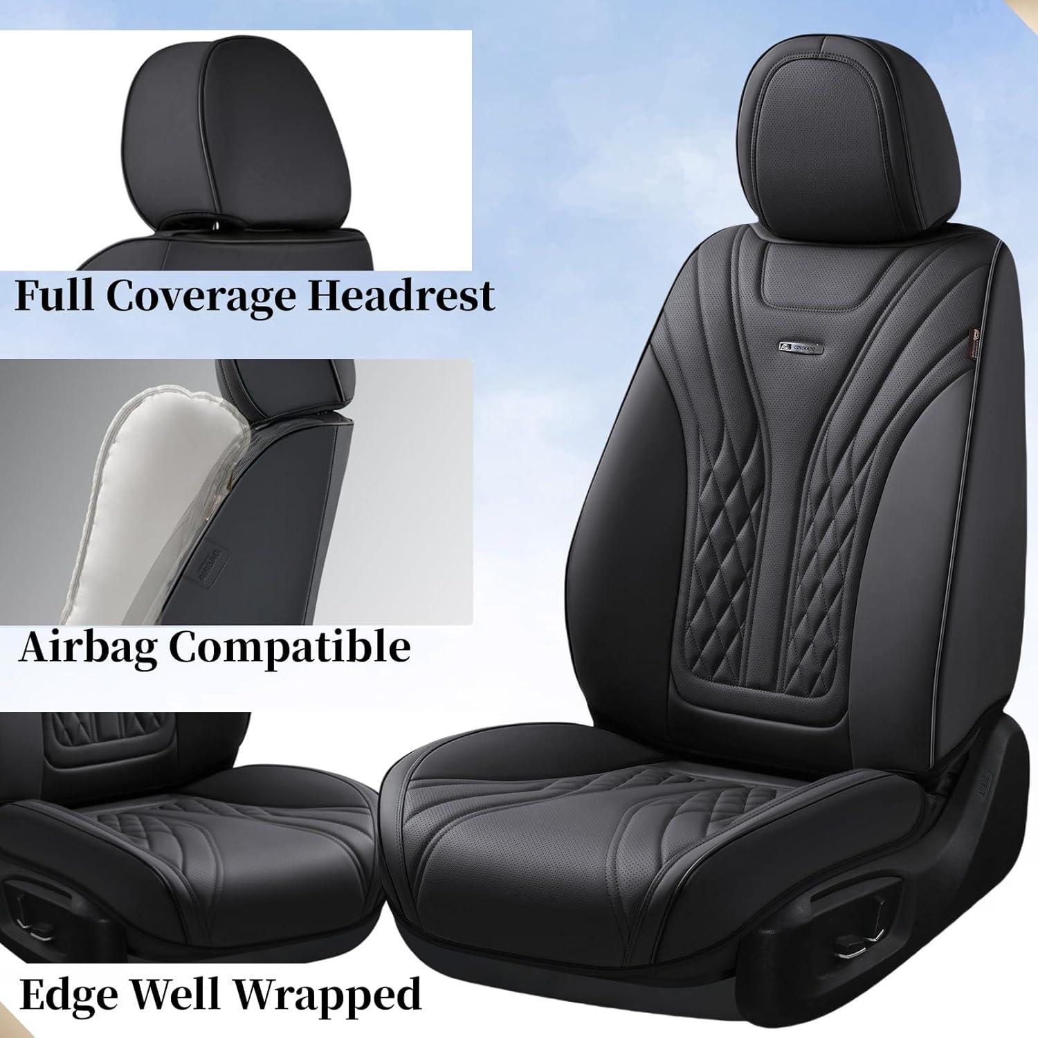 Cubiertas de Asientos de Auto Coverado SCU038 Negras - Paquete de 2