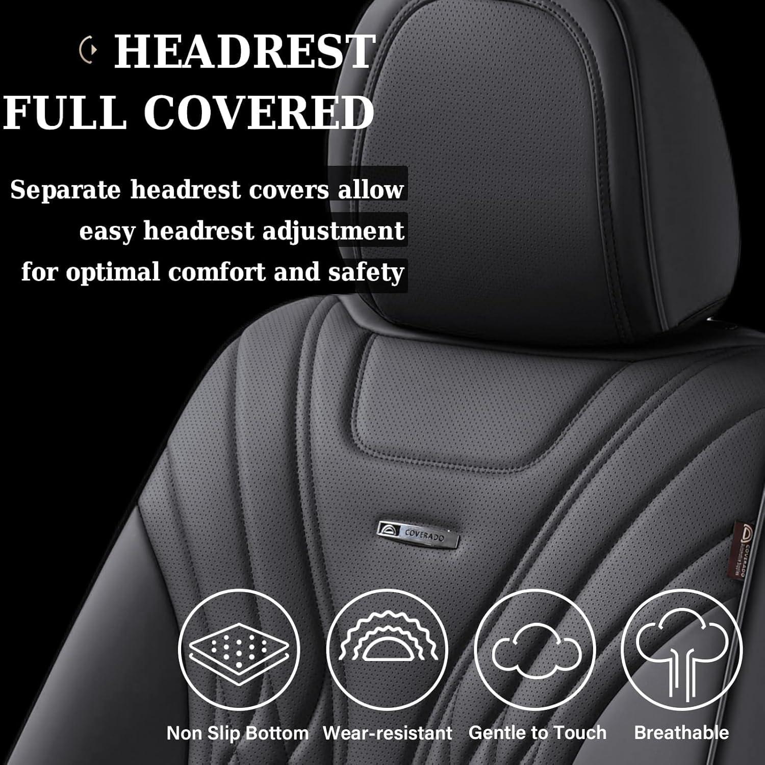 Cubiertas de Asientos de Auto Coverado SCU038 Negras - Paquete de 2