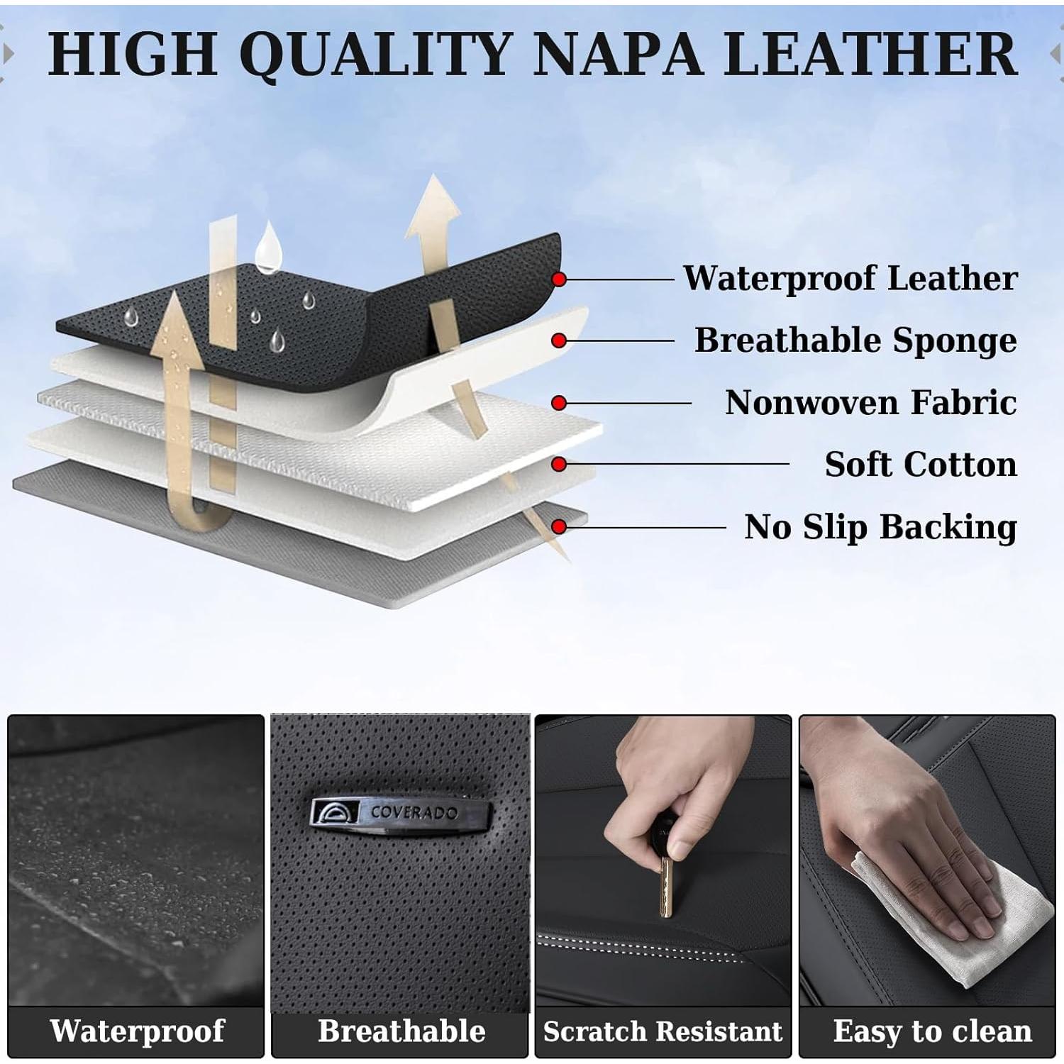 Cubiertas de Asientos de Auto Coverado SCU038 Negras - Paquete de 2