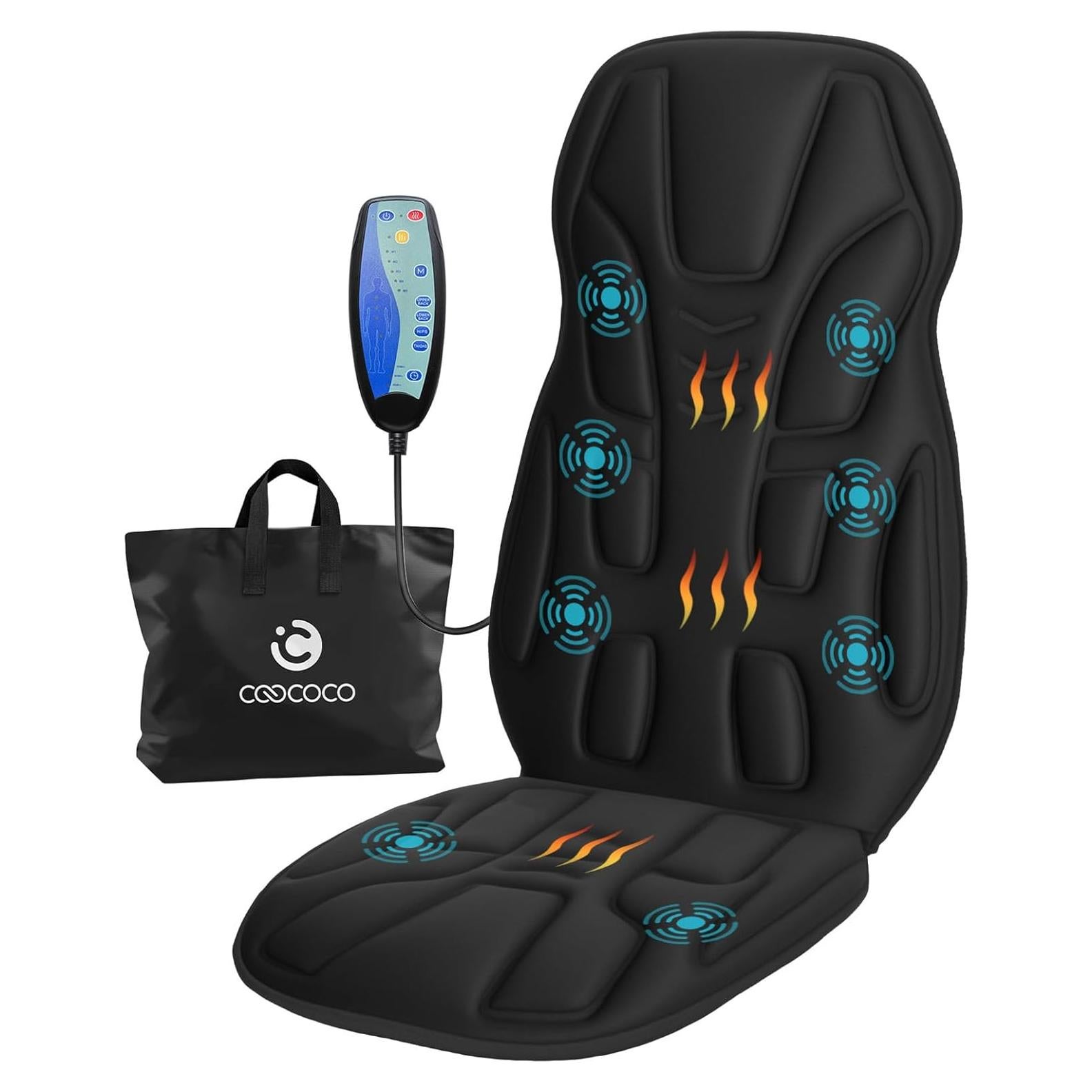 Masajeador de Espalda CooCoCo con Calor y Vibración 8 Motores