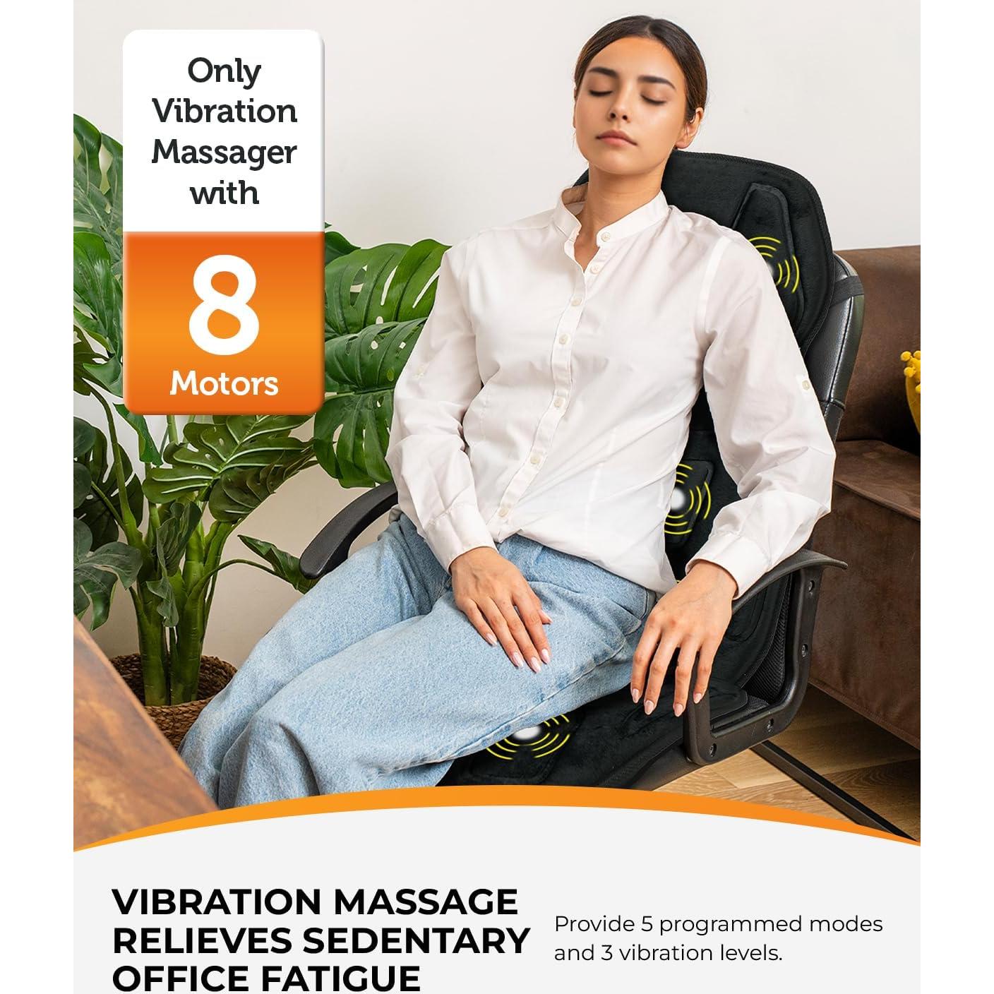 Masajeador de Espalda CooCoCo con Calor y Vibración 8 Motores