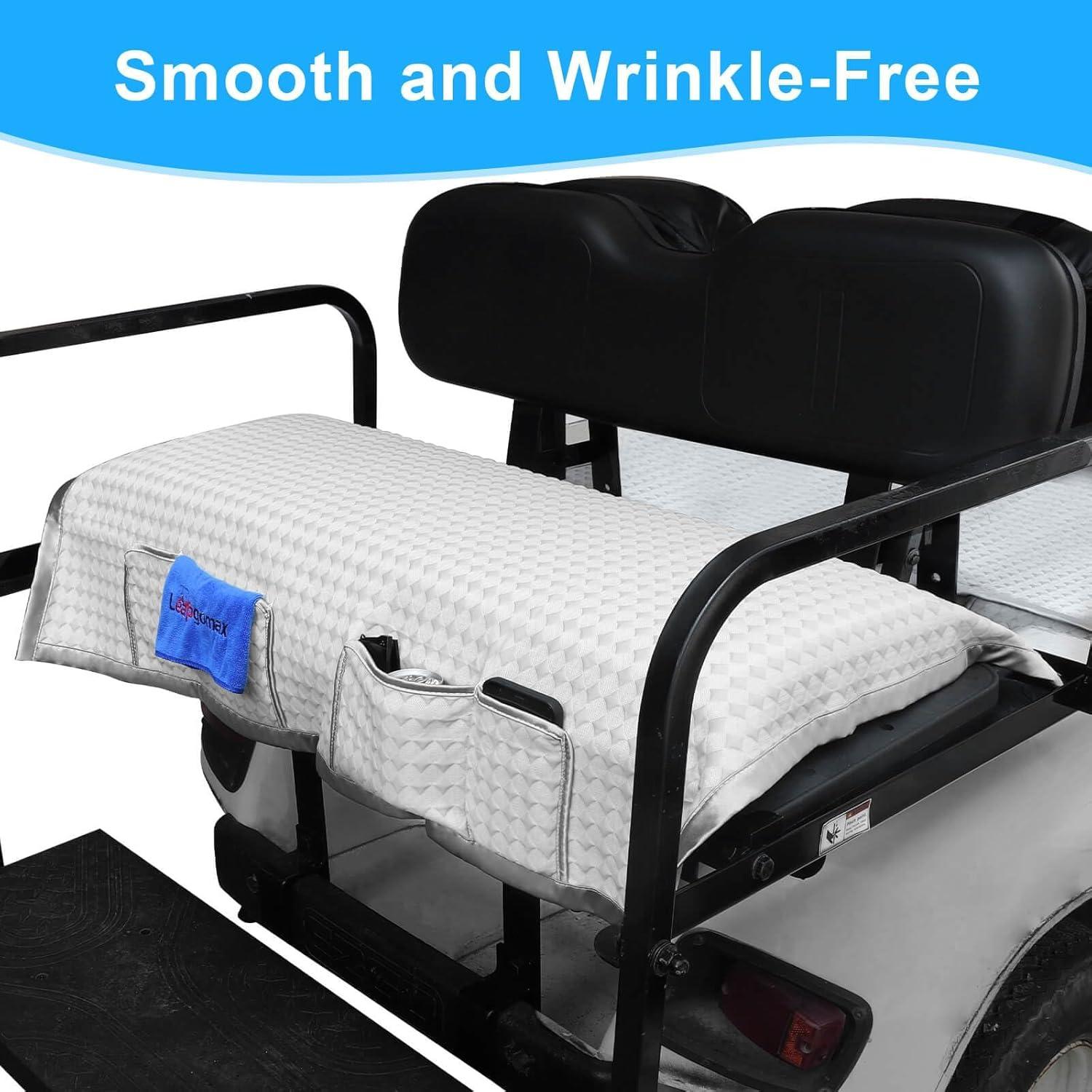 Funda de Asiento Trasero para Carro de Golf LEAPGOMAX Gris