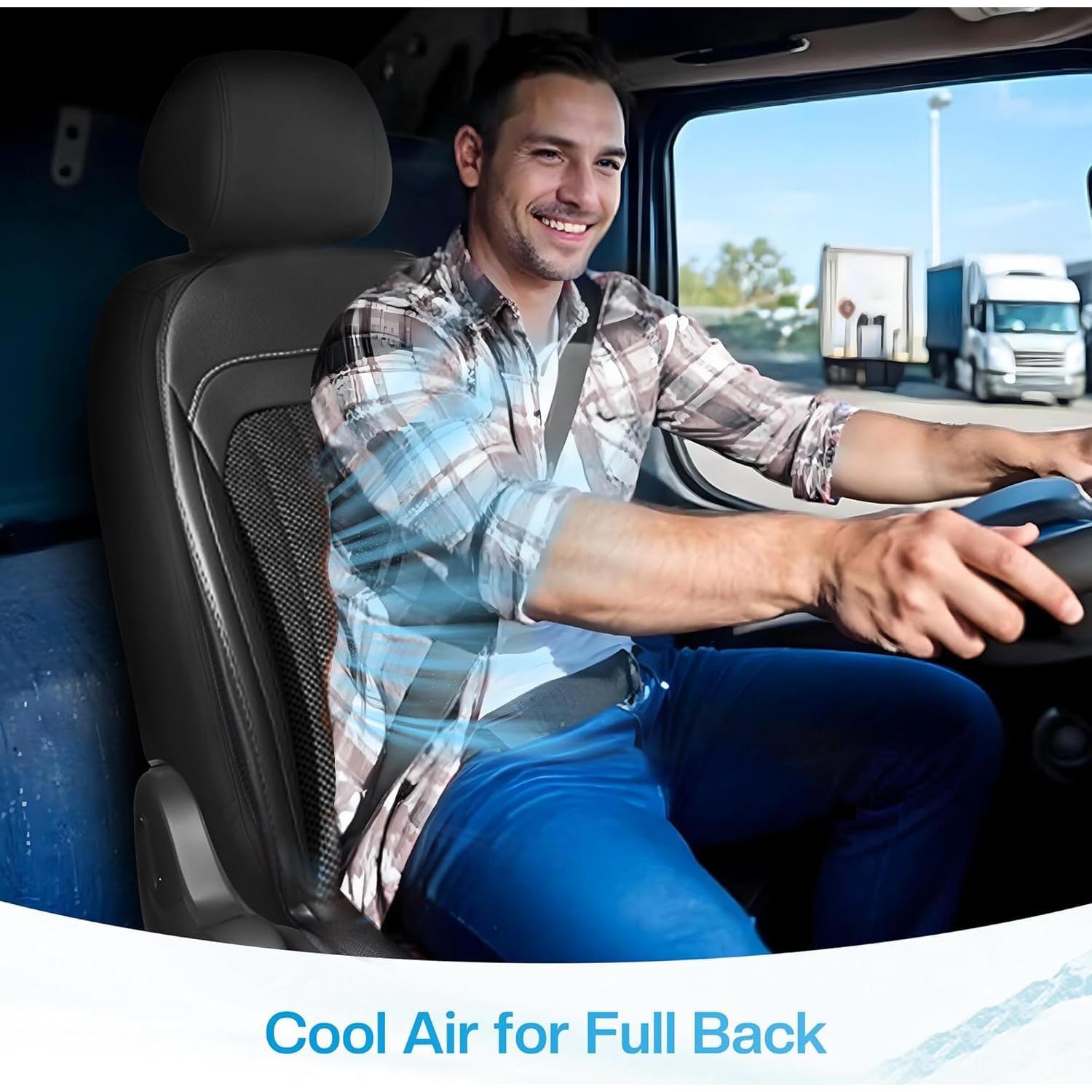 Funda de Asiento de Coche LGNORA Refrigerante y Masaje Negro