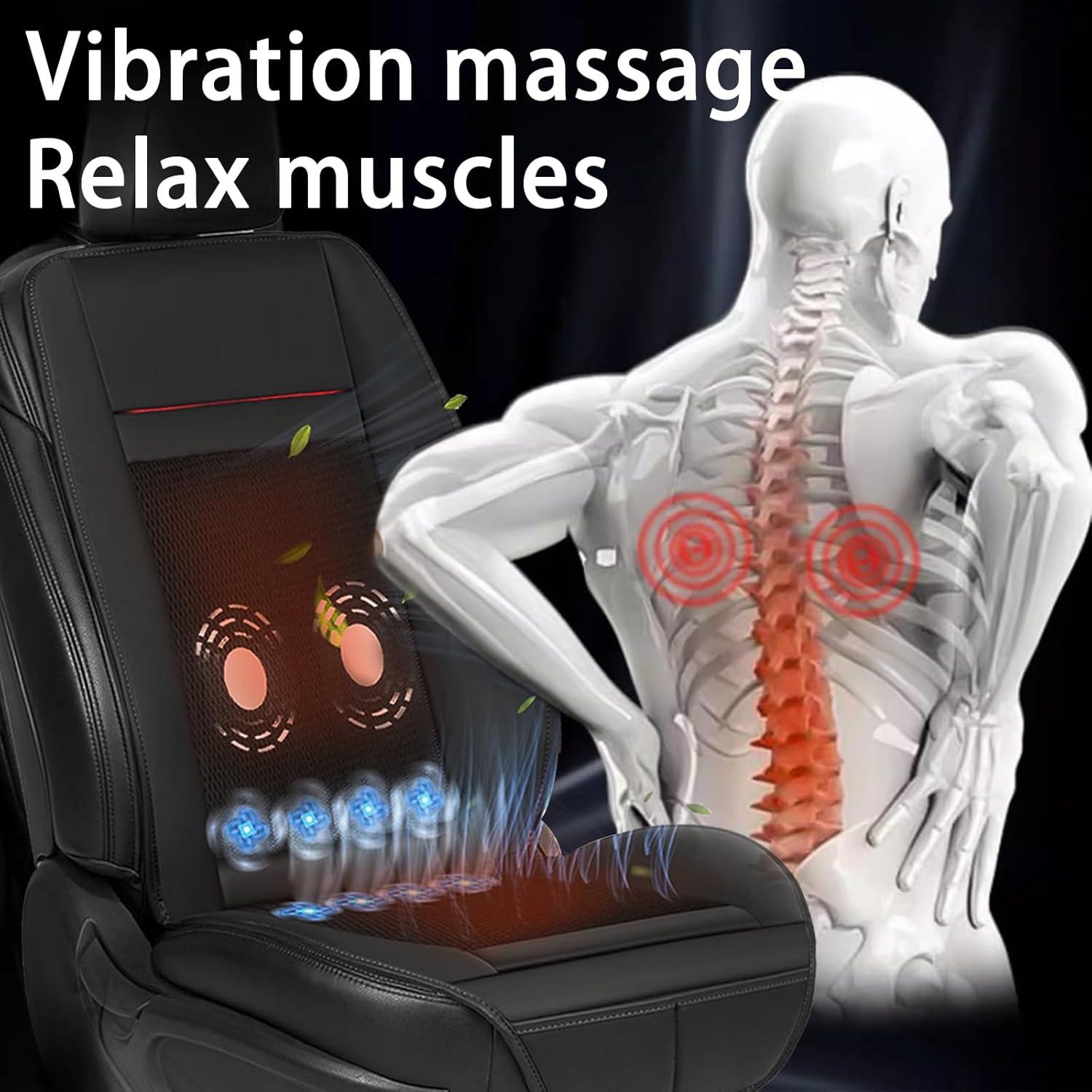 Funda de Asiento de Coche LGNORA Refrigerante y Masaje Negro