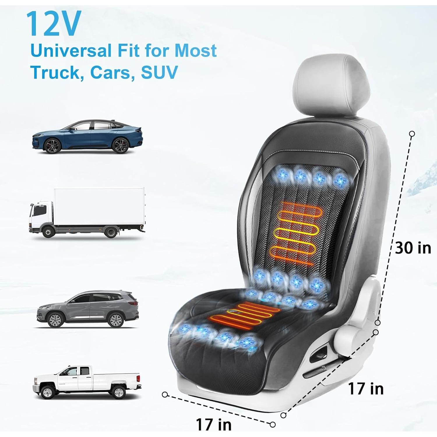 Funda de Asiento de Coche LGNORA Refrigerante y Masaje Negro