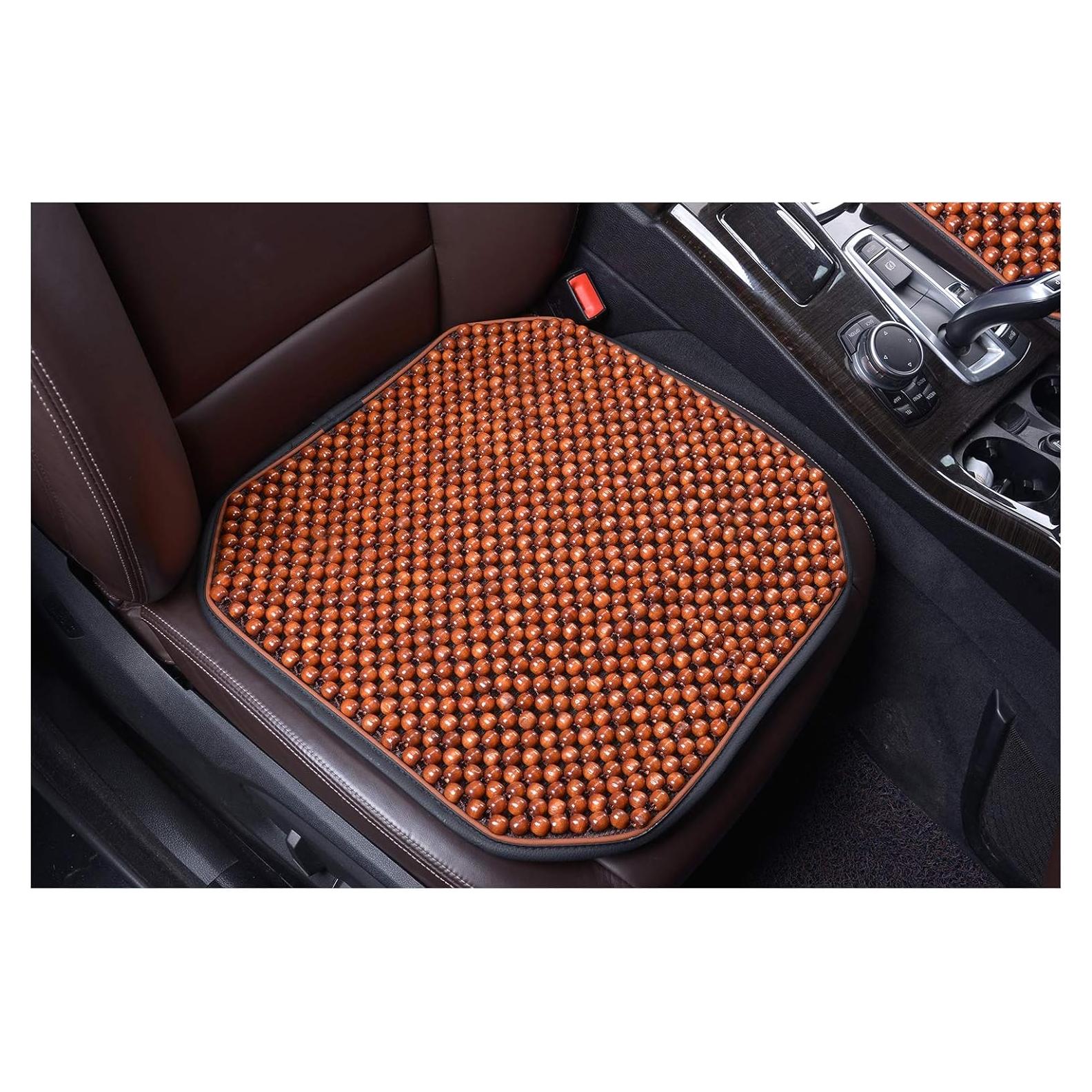 Cojín de Asiento de Cuentas de Madera KENNISI 45x45 cm Café