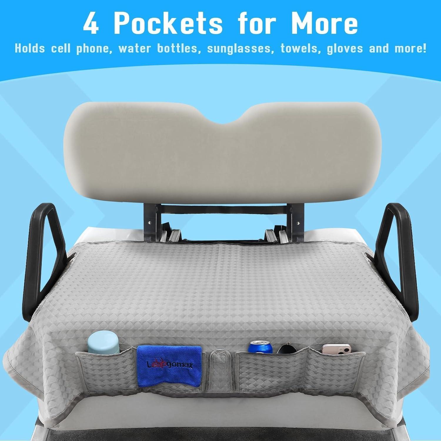 Cubierta de Asiento para Carro de Golf LEAPGOMAX Gris 125x74cm
