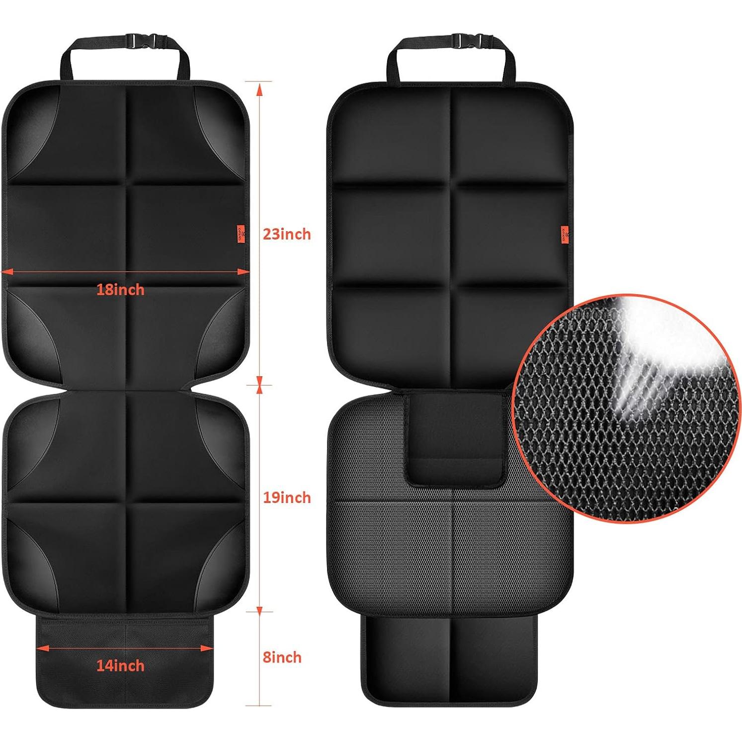 Protector de Asiento de Coche XHYANG Negro 2 Pack Impermeable