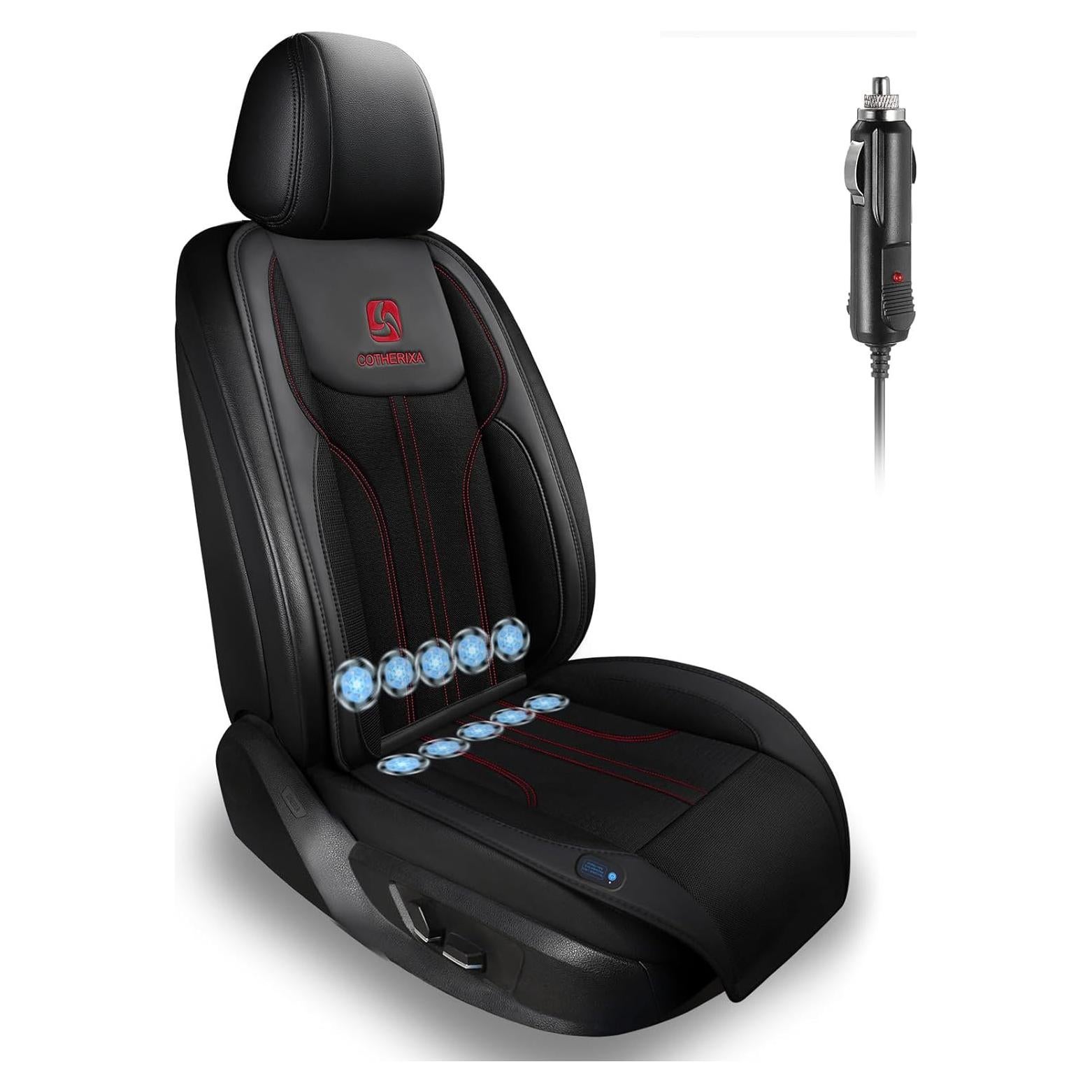 Cojín de Asiento Refrigerante COTHERIXA CAR-2201A 12V Negro