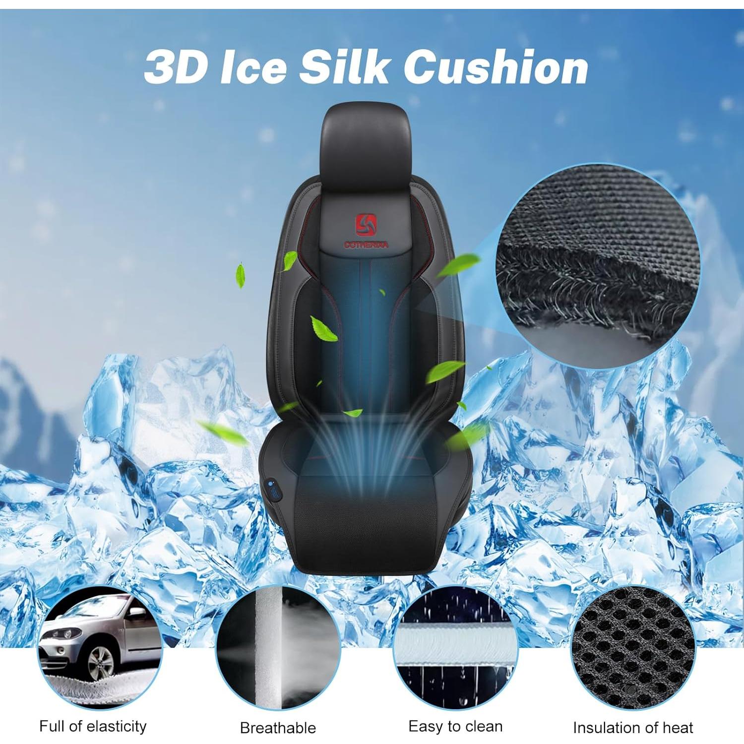 Cojín de Asiento Refrigerante COTHERIXA CAR-2201A 12V Negro