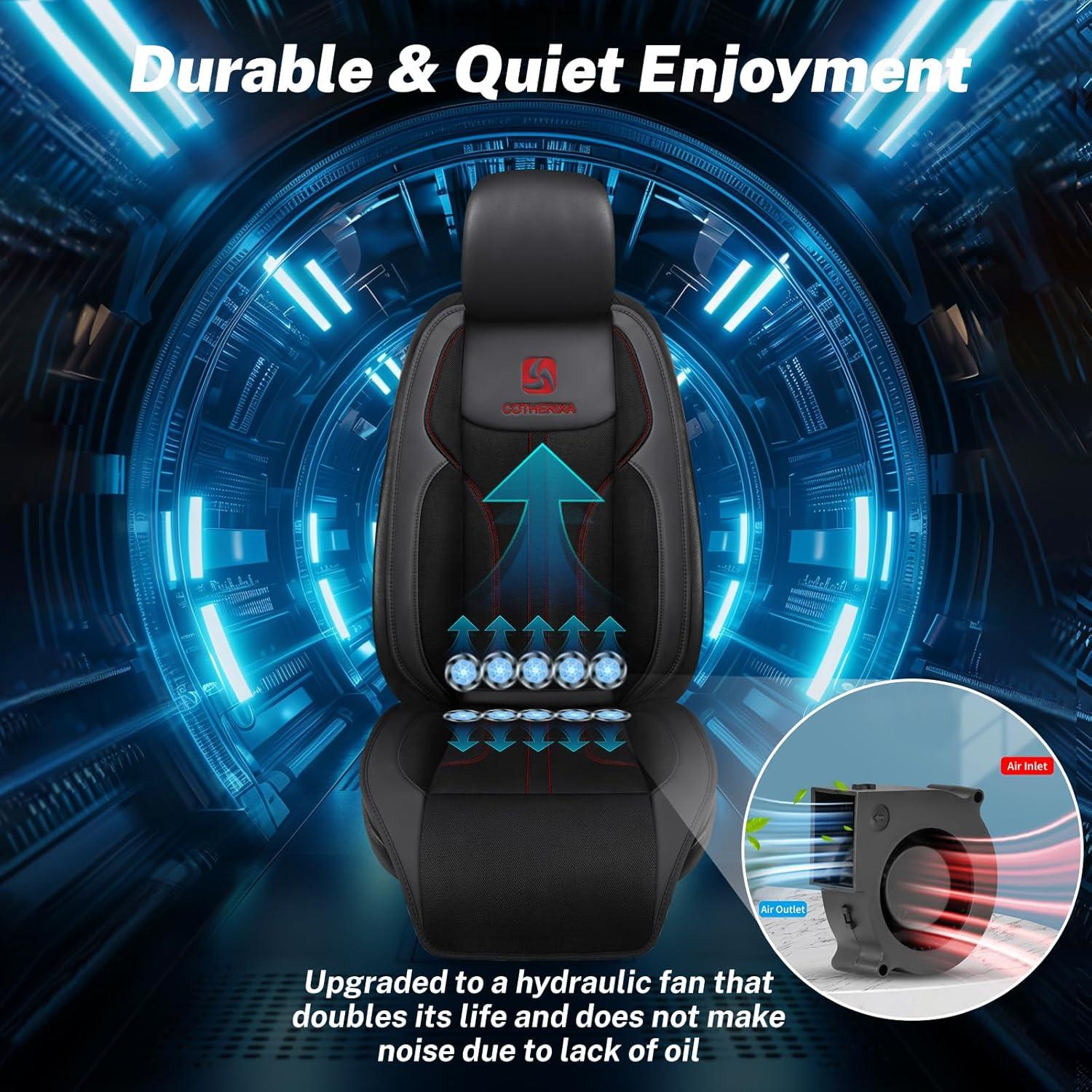 Cojín de Asiento Refrigerante COTHERIXA CAR-2201A 12V Negro