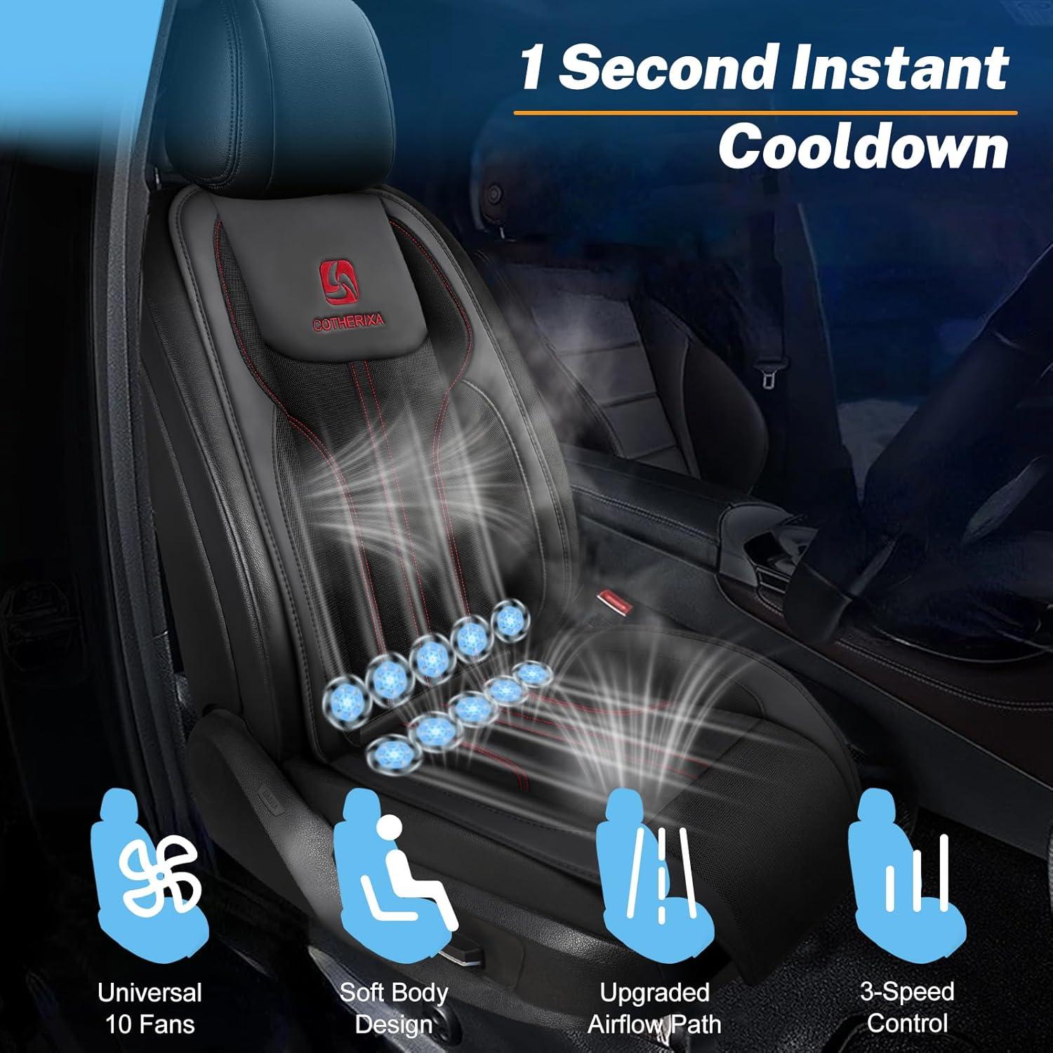 Cojín de Asiento Refrigerante COTHERIXA CAR-2201A 12V Negro