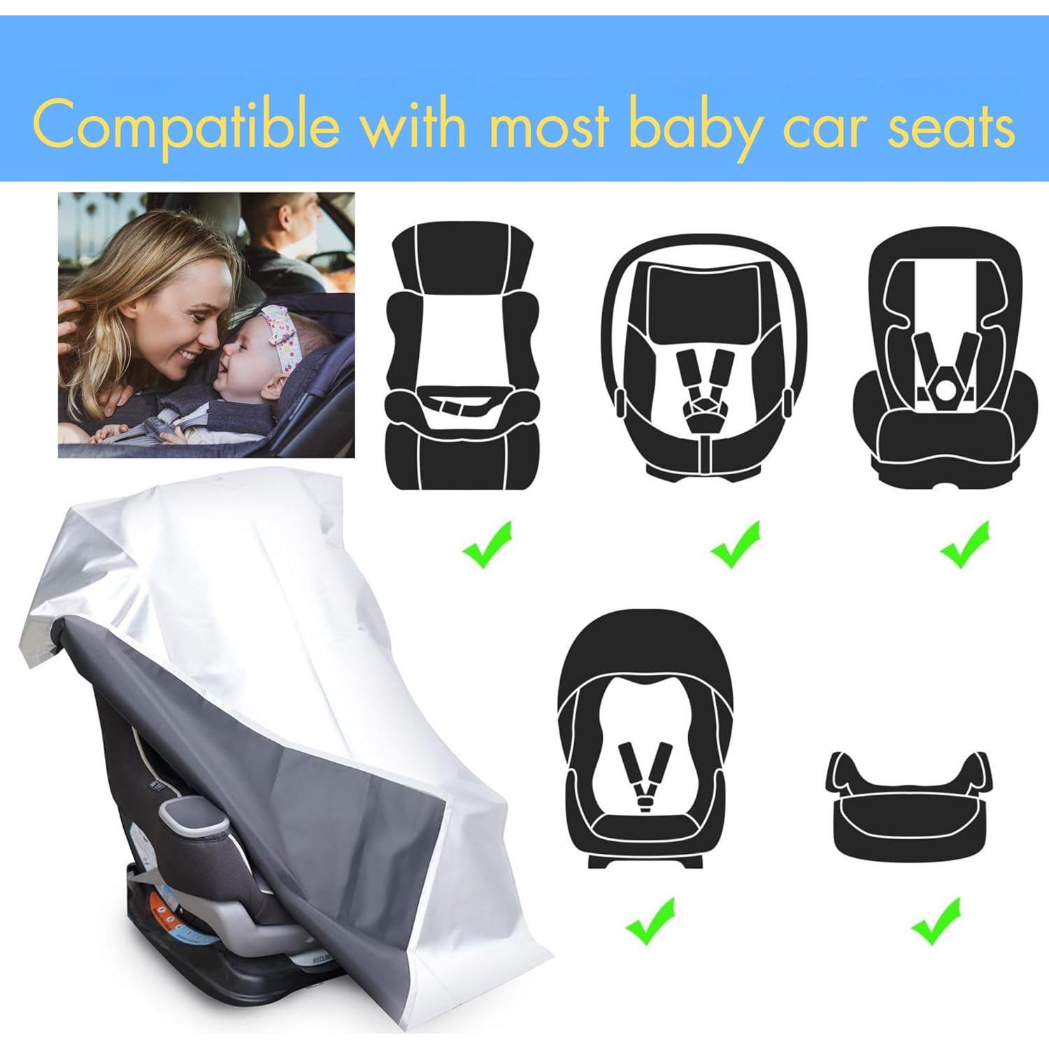 Cubierta de Sombra para Asiento de Auto VisionKids 94x74cm