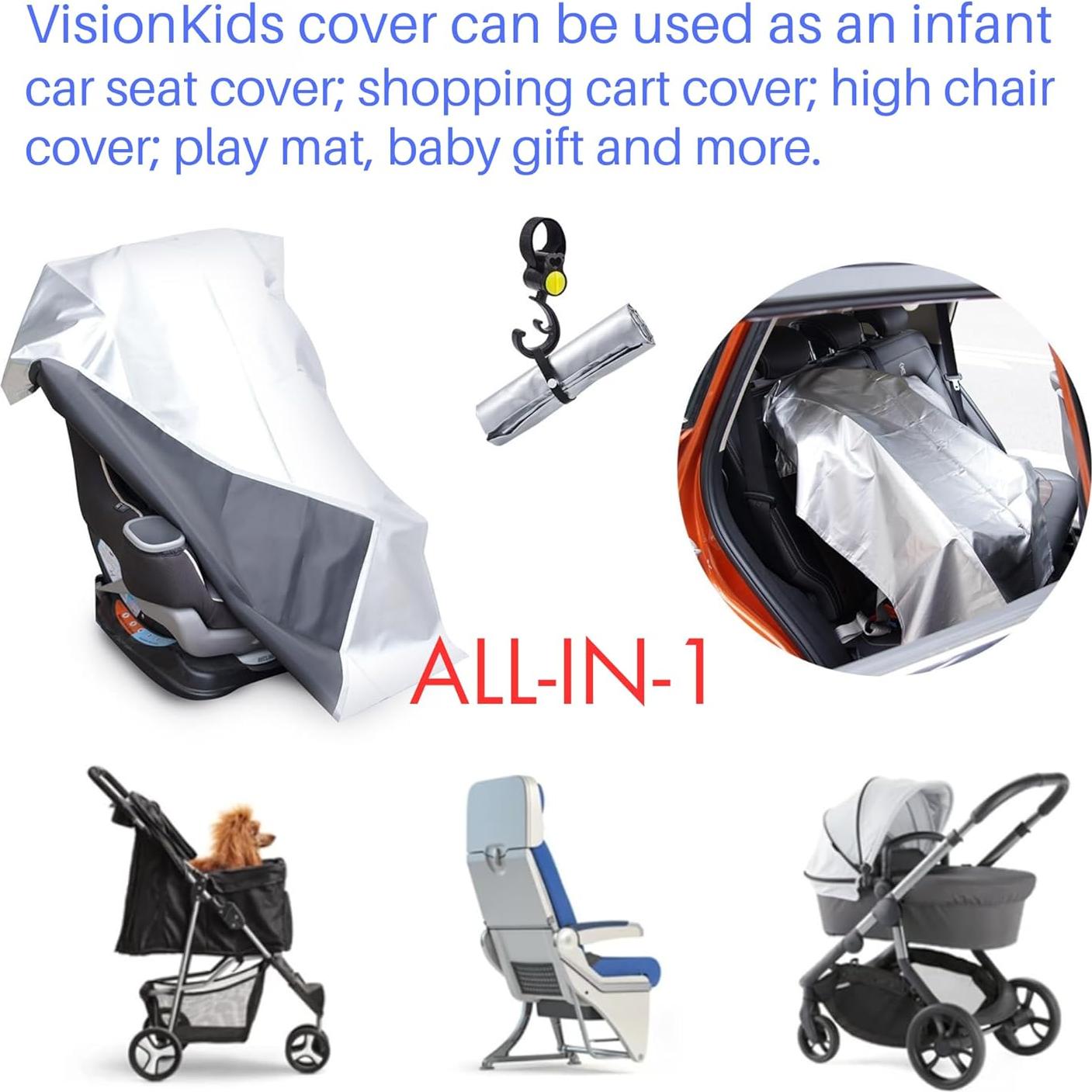 Cubierta de Sombra para Asiento de Auto VisionKids 94x74cm