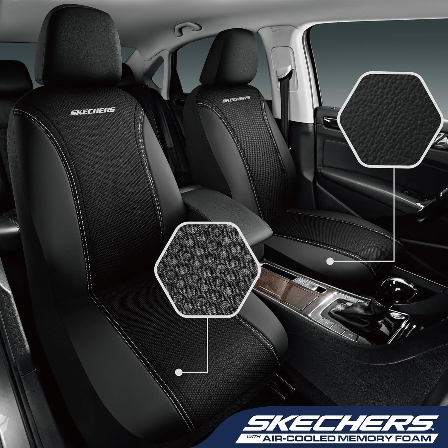 Fundas de Asiento Skechers con Espuma de Memoria, Negro