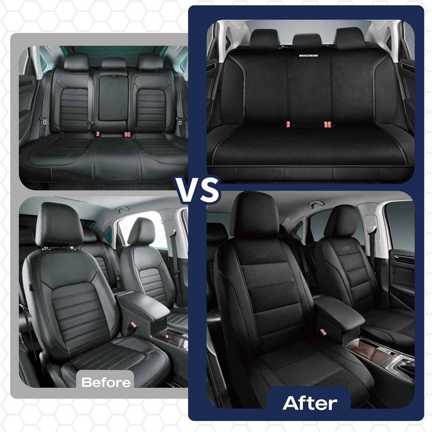 Fundas de Asiento Skechers con Espuma de Memoria, Negro