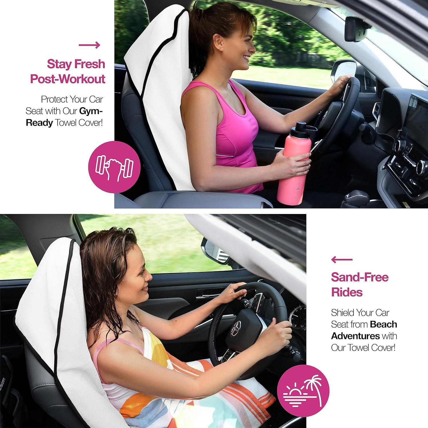 Cubierta de Asiento de Coche Impermeable Lebogner Blanca