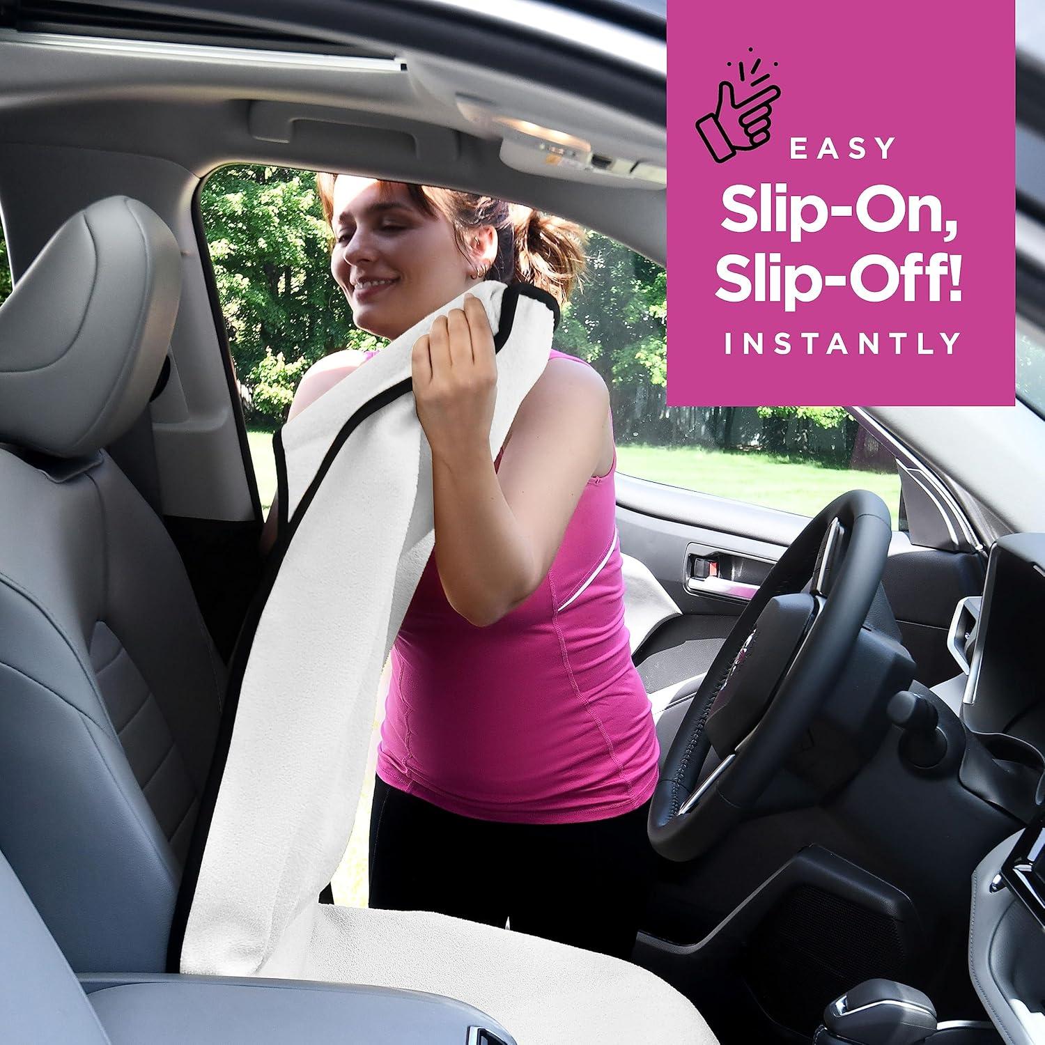 Cubierta de Asiento de Coche Impermeable Lebogner Blanca