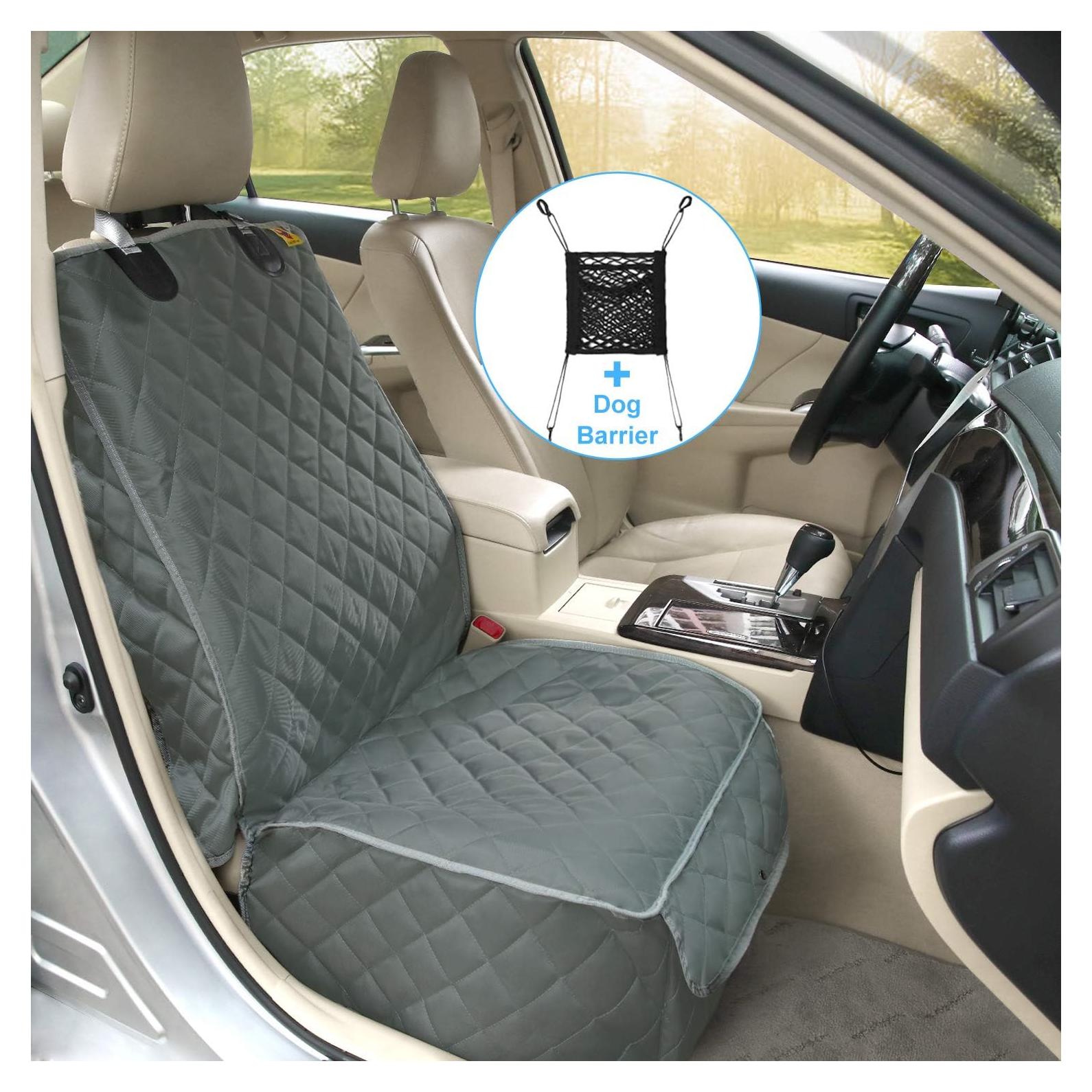 Cubierta de Asiento Delantero Impermeable Bark Lover Gris