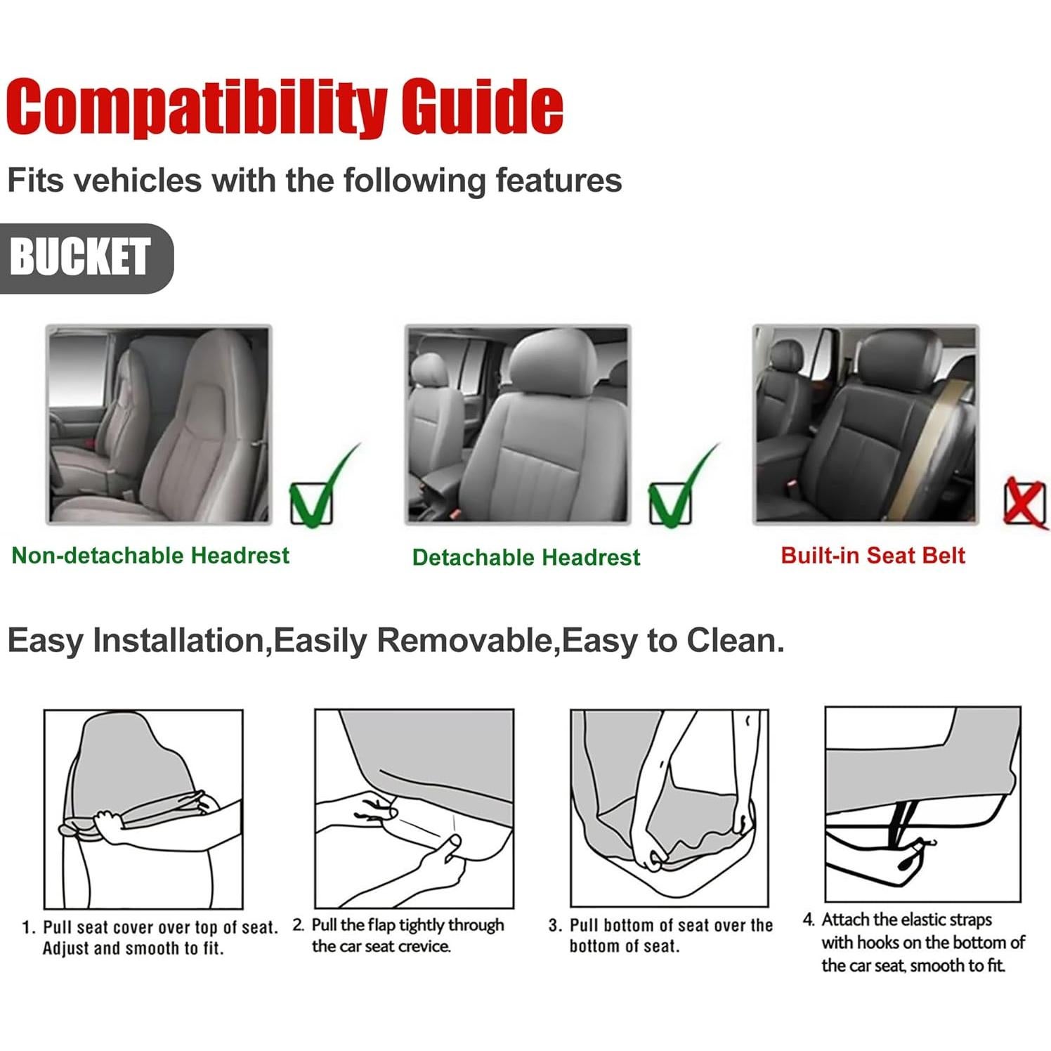 Funda de Asiento Baja Universal uxcell Azul Marino 32x32 cm