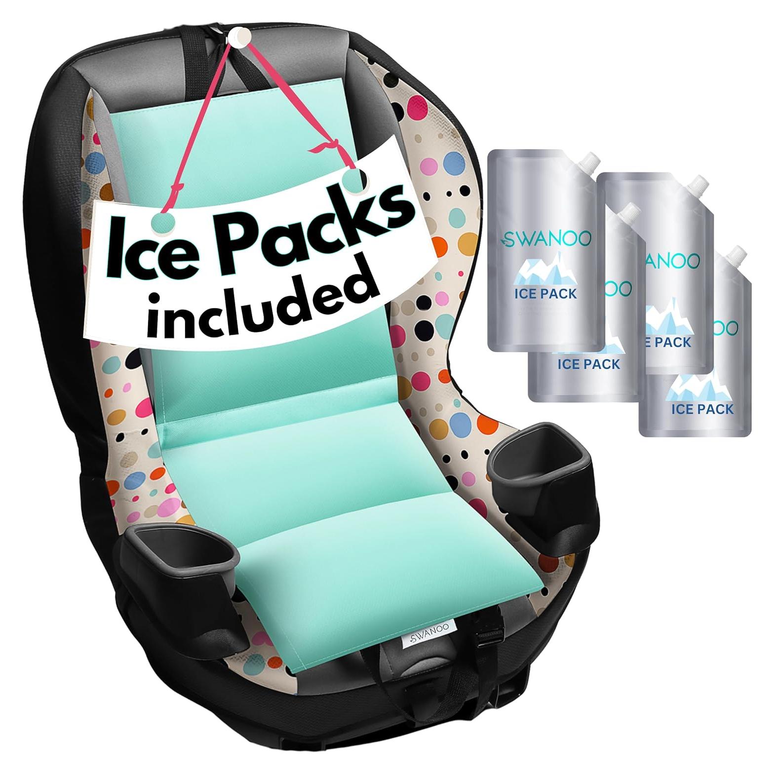 Almohadilla de Enfriamiento para Asiento de Auto Swanoo - 4 Paquetes de Hielo
