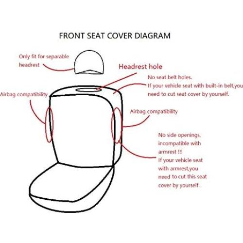 Cubiertas de Asientos de Coche Flying Banner Negro Rosa Juego Delantero