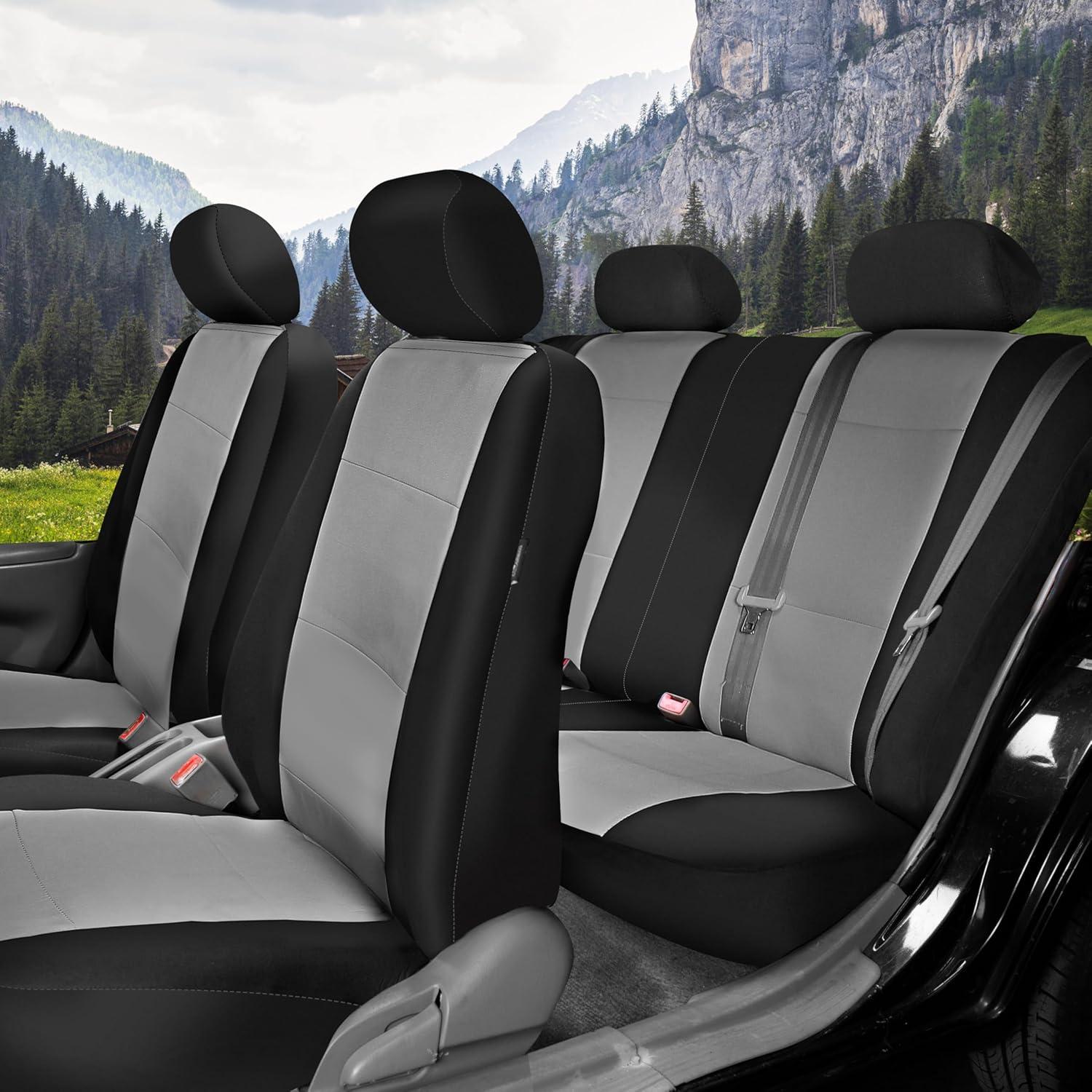 Fundas de Asiento de Coche FH Group Neopreno Ajuste Universal Gris