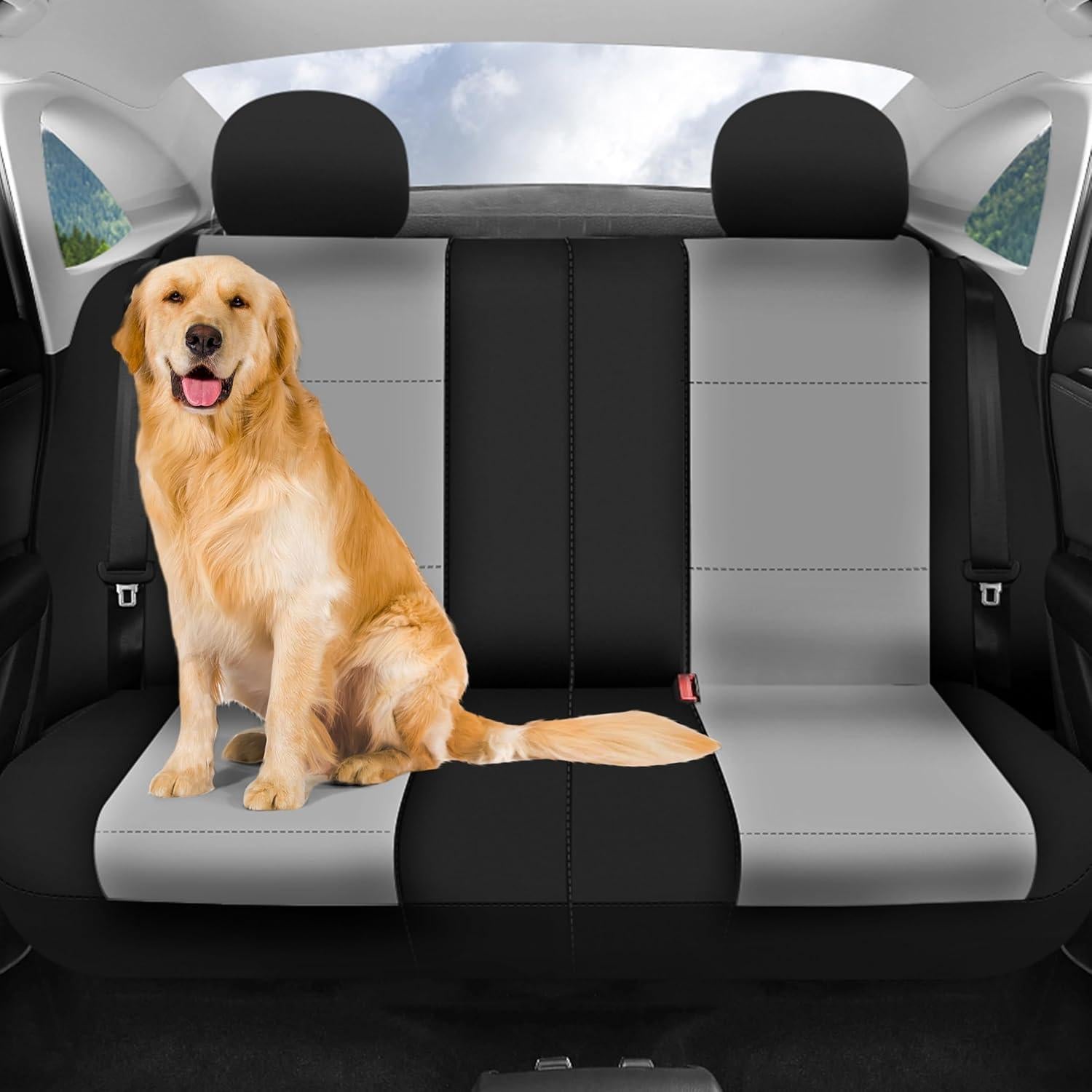 Fundas de Asiento de Coche FH Group Neopreno Ajuste Universal Gris