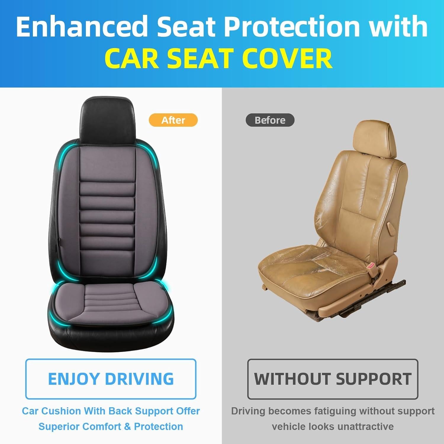 Cojín de Asiento y Soporte Lumbar Lofty Aim - Gris Oscuro