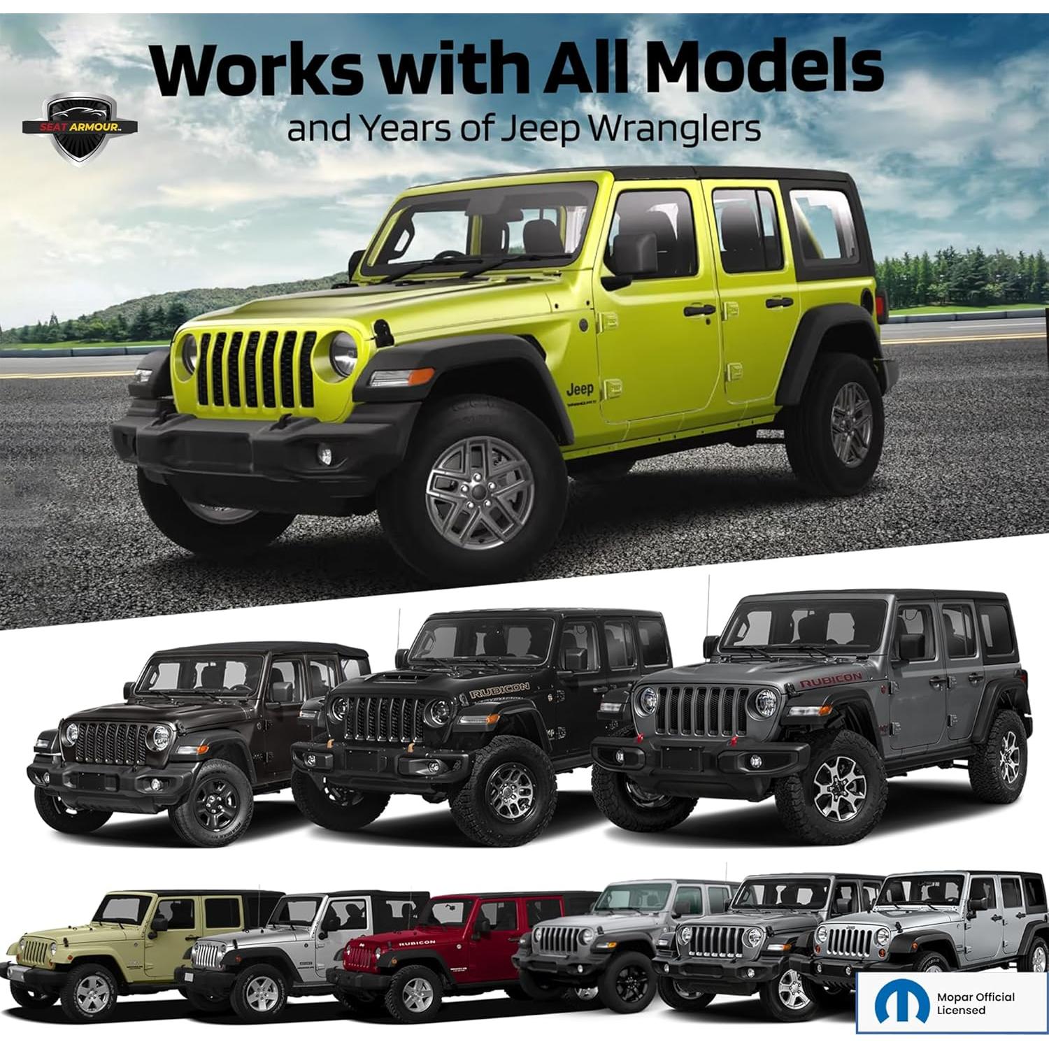 Funda de Asiento Jeep Seat Armour SA100JEPGB Negra Lavable