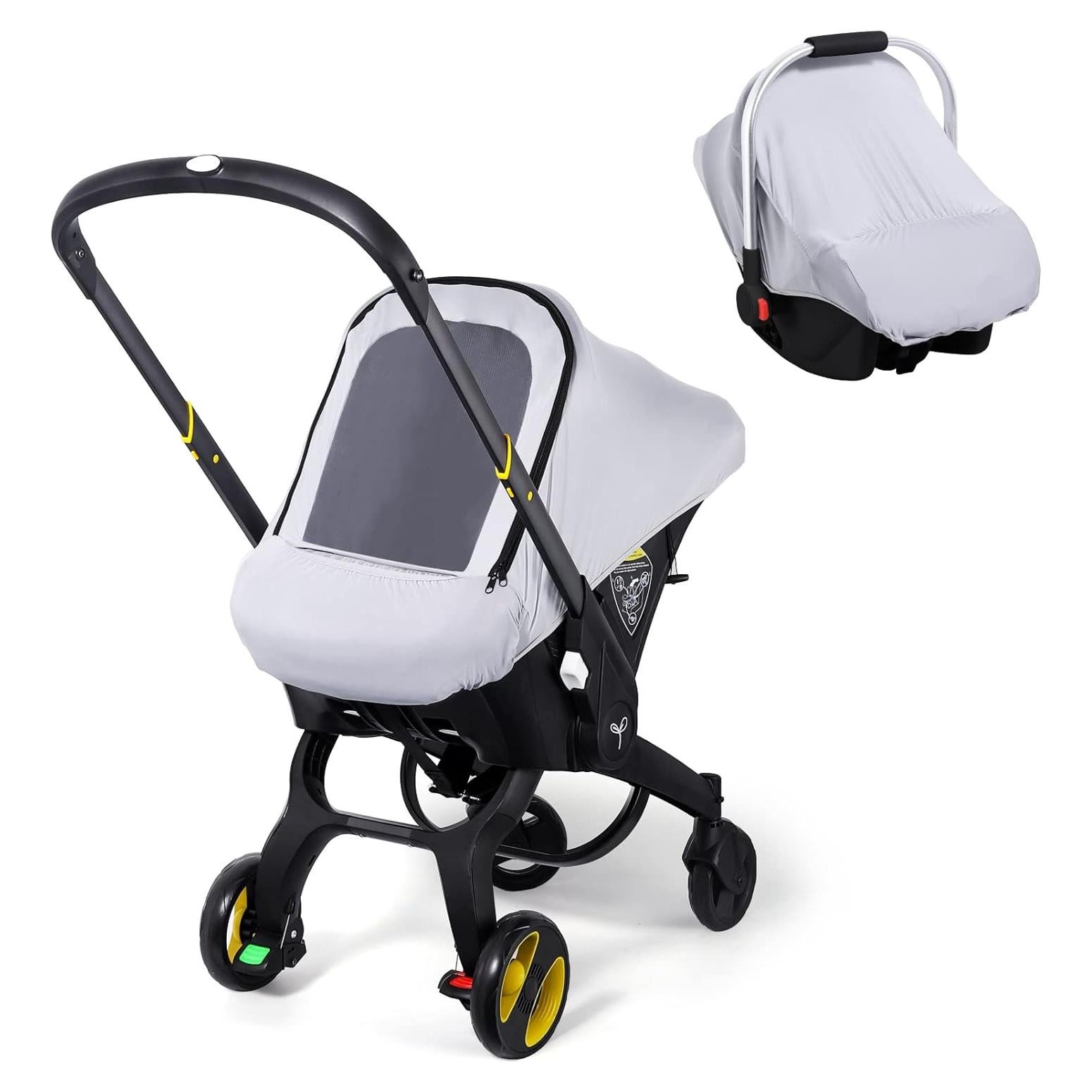 Funda de Asiento de Coche para Bebés Gris-Azul Universal