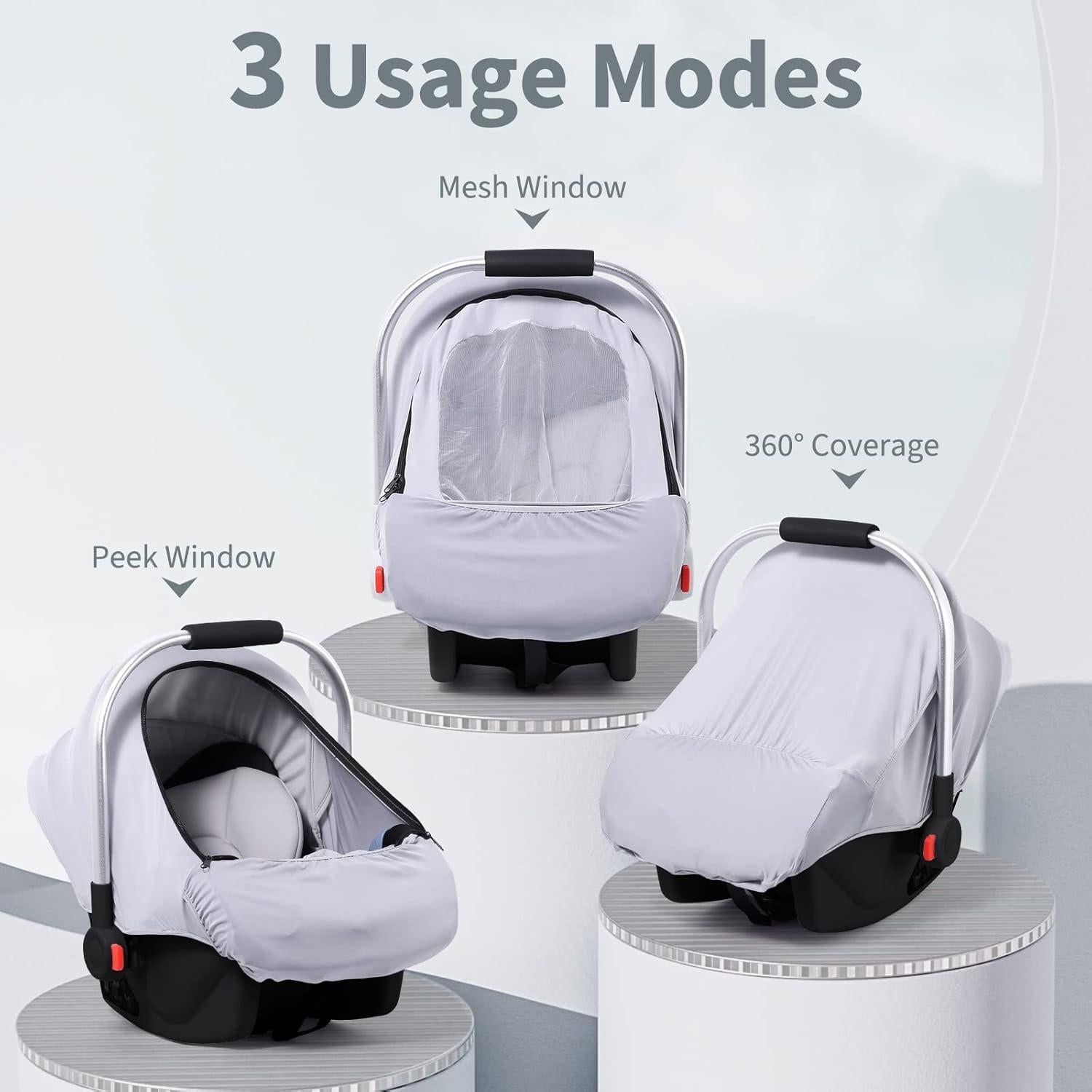 Funda de Asiento de Coche para Bebés Gris-Azul Universal