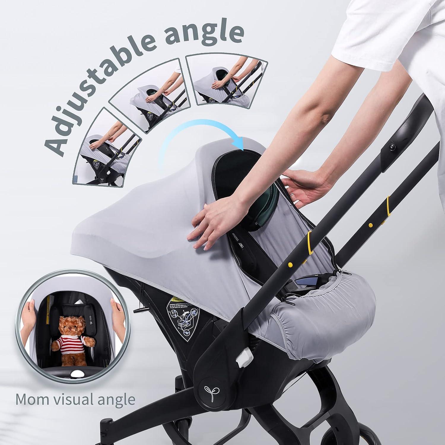 Funda de Asiento de Coche para Bebés Gris-Azul Universal