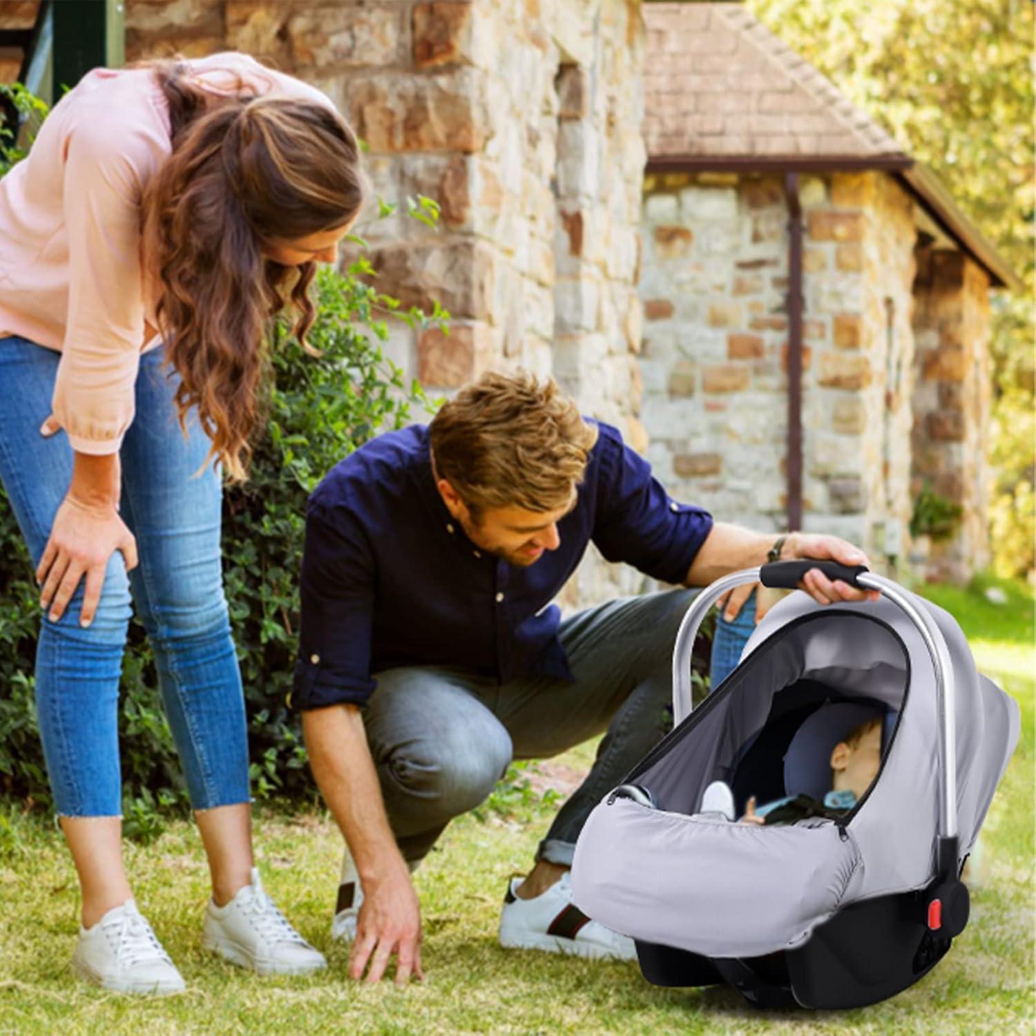 Funda de Asiento de Coche para Bebés Gris-Azul Universal