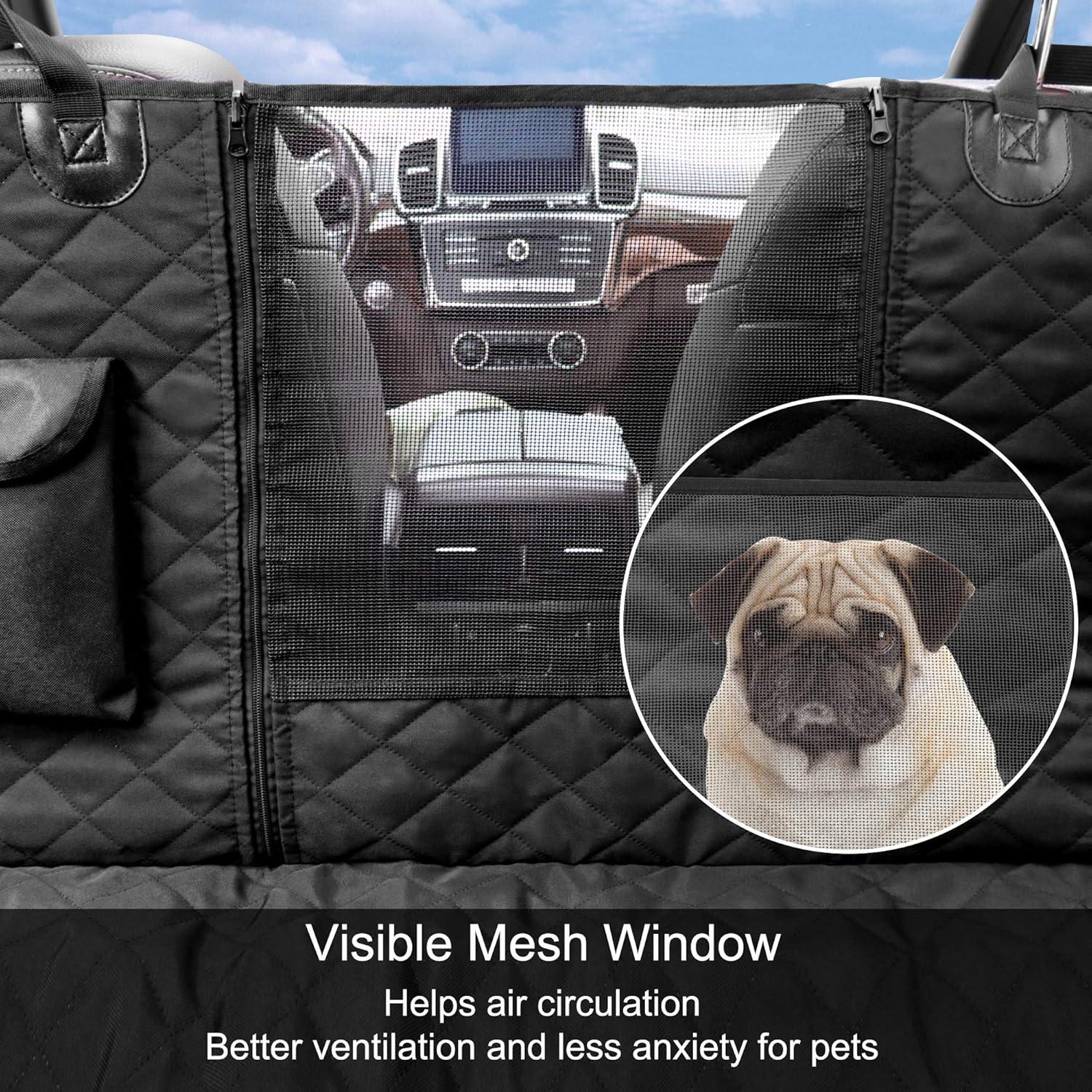 Cubierta de Asiento para Perros Femuar Negra Impermeable 137x147cm