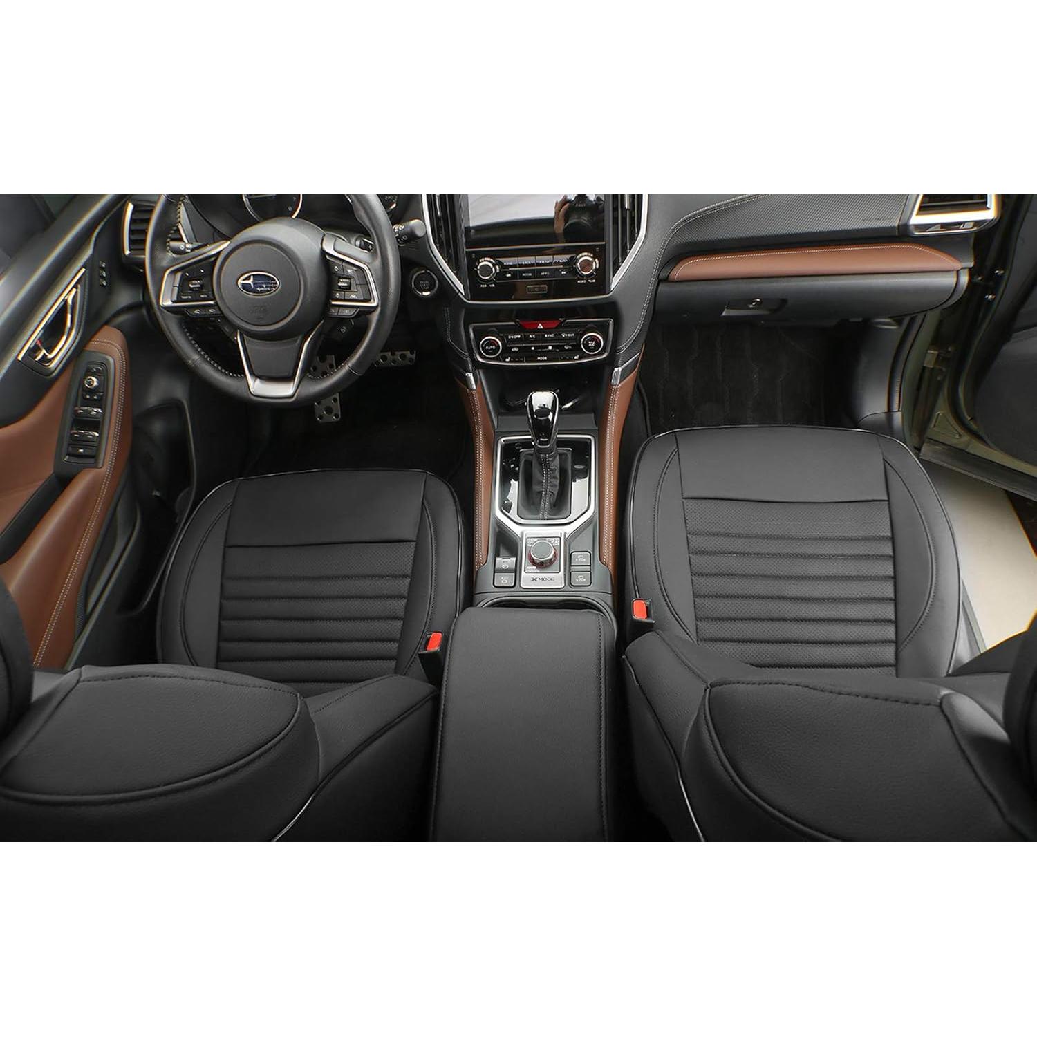 Cubiertas de Asiento EKR para Subaru Forester 2014-2018 - Cuero Negro