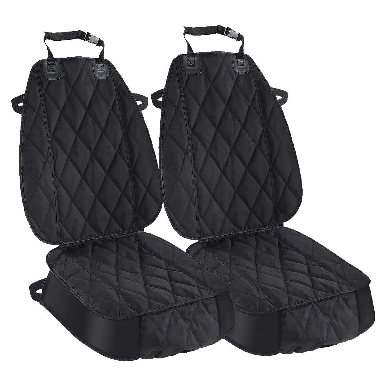 Cubierta de Asiento para Perros AsFrost 2 PCS Impermeable Negro