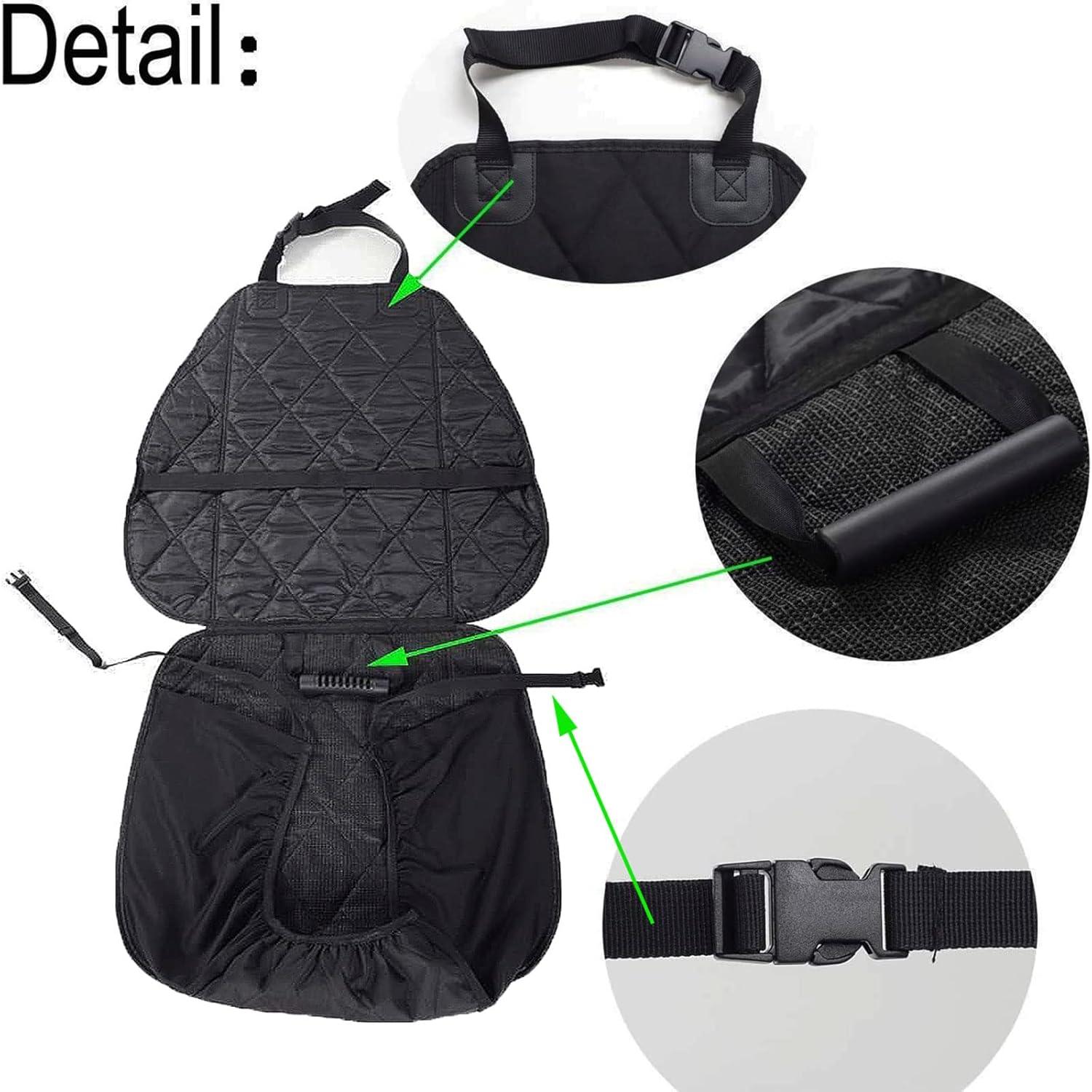 Cubierta de Asiento para Perros AsFrost 2 PCS Impermeable Negro