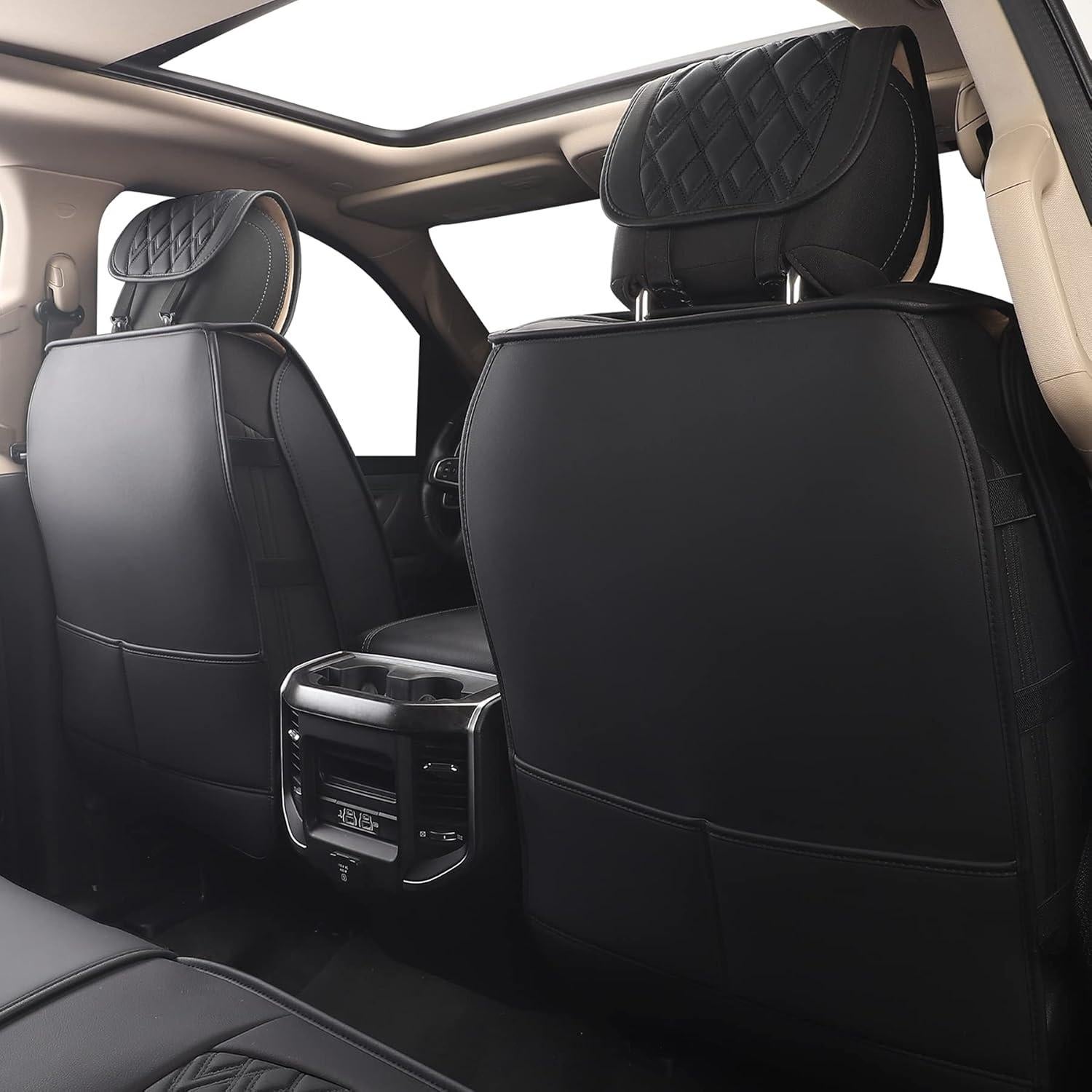 Funda de Asiento de Coche JOJOBAY para Dodge Ram 2009-2025, 5 PCS, Negro