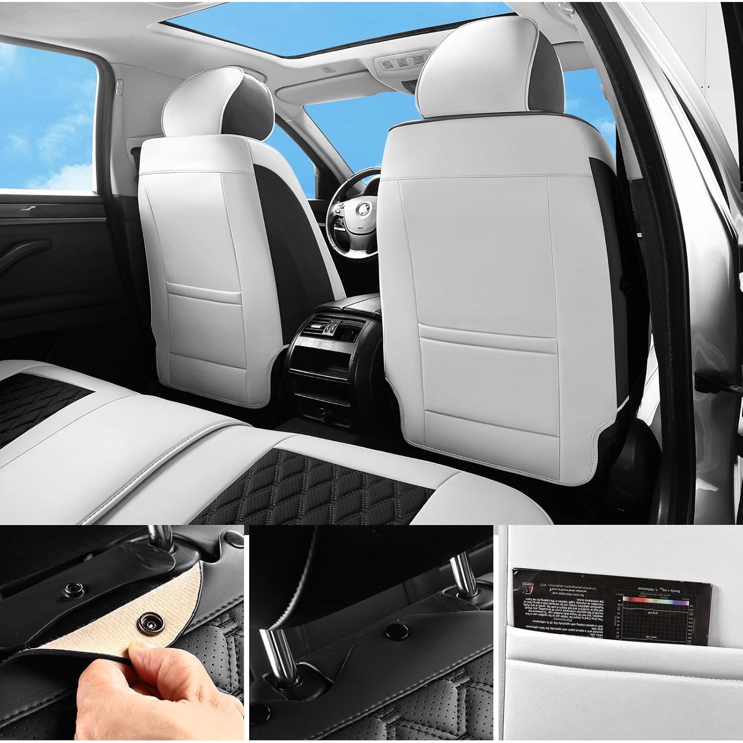 Cubiertas de Asiento de Coche Sxikin SK Cover Universal Negro Blanco