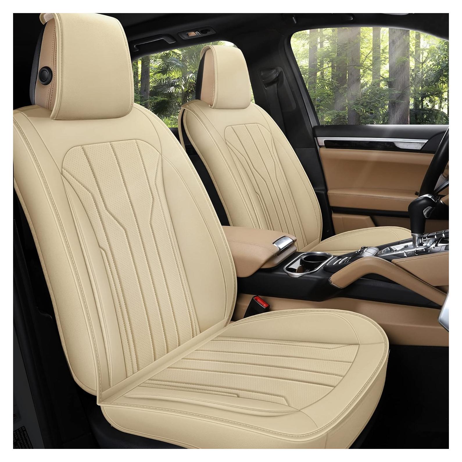 Cubiertas de Asiento de Coche AOOG Beige Ajuste Universal
