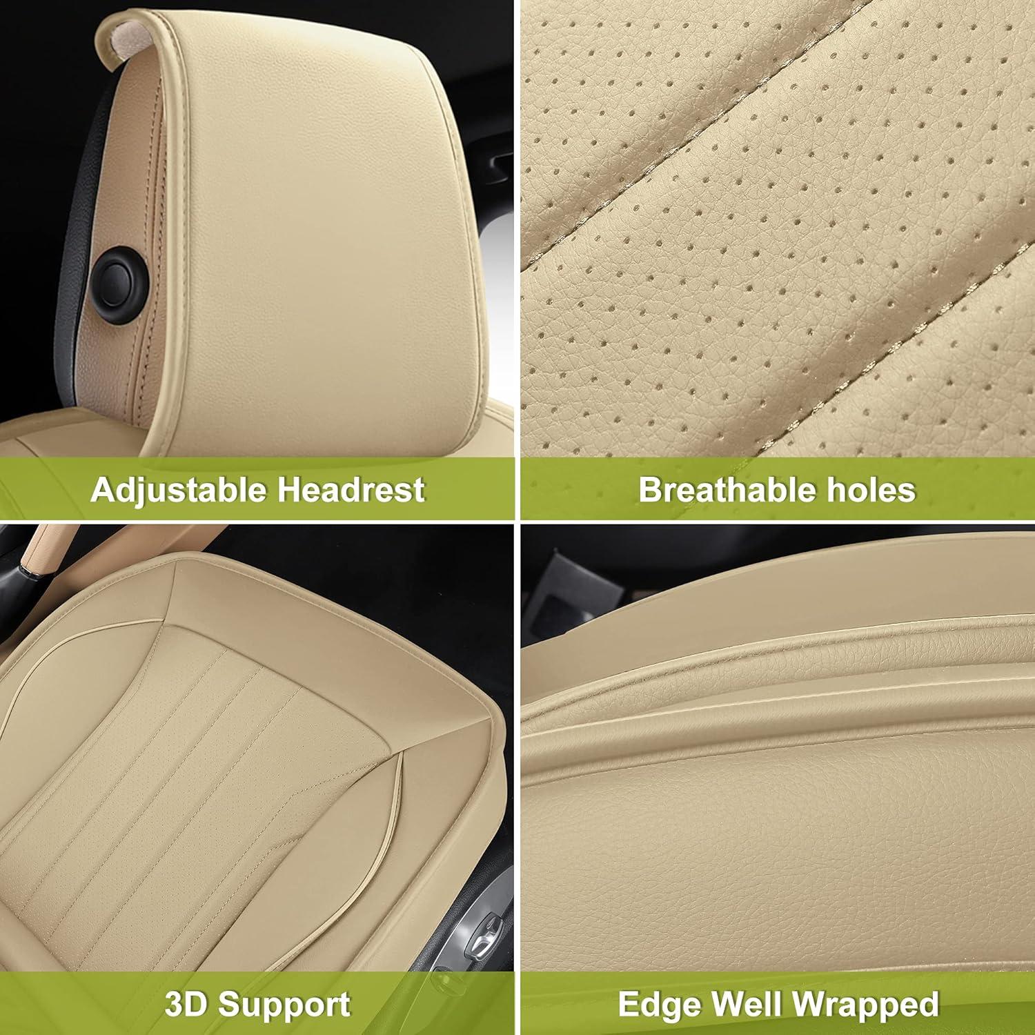 Cubiertas de Asiento de Coche AOOG Beige Ajuste Universal