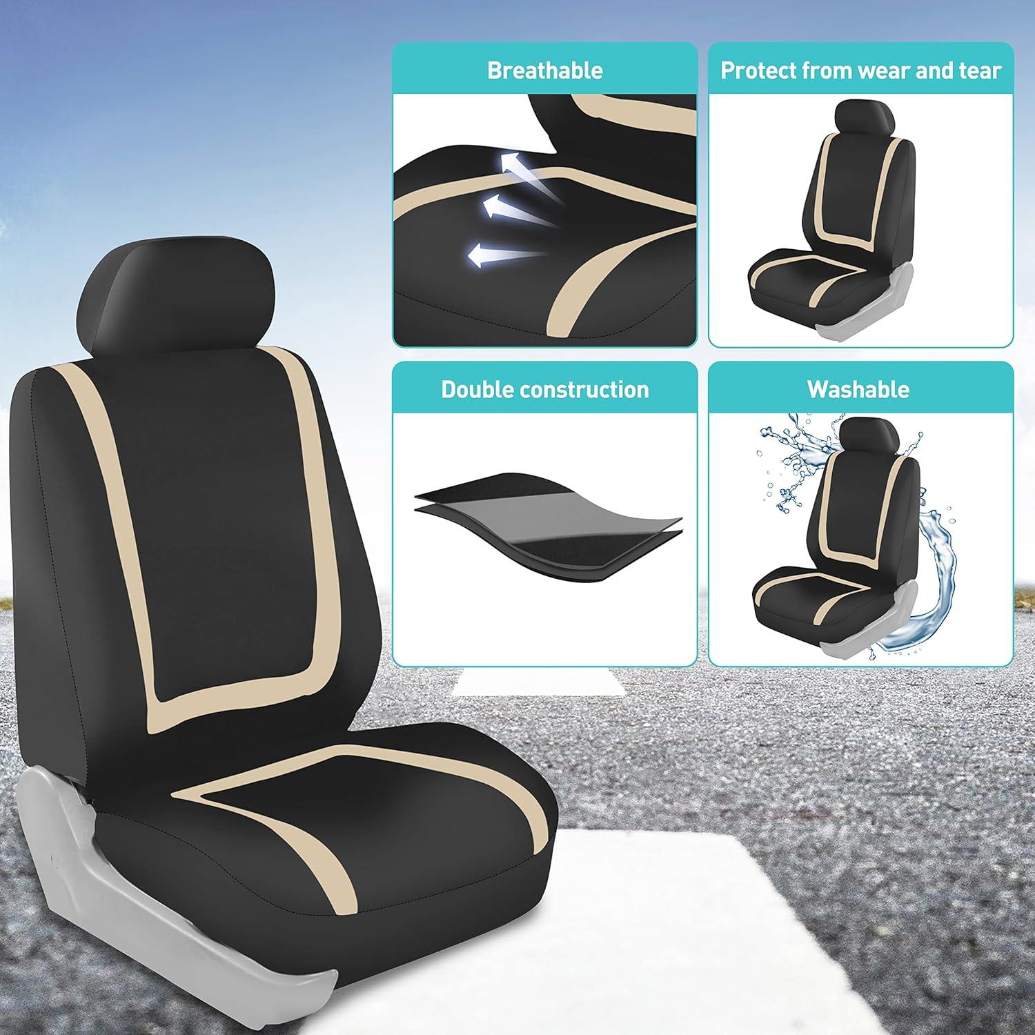 Fundas de Asiento de Coche FH Group Beige Ajuste Universal