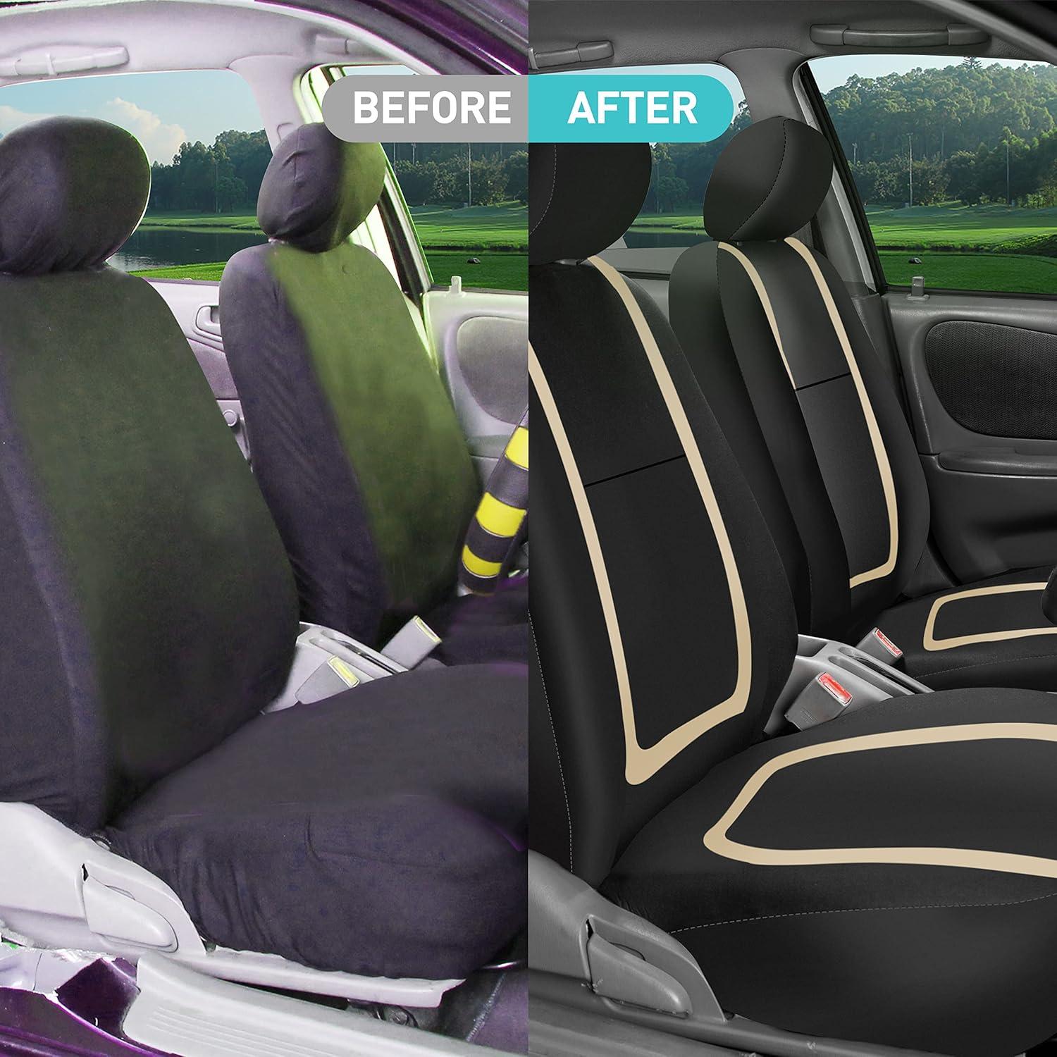 Fundas de Asiento de Coche FH Group Beige Ajuste Universal