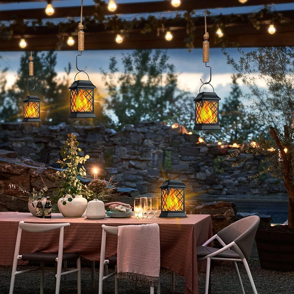 Linternas Solares TomCare 2 Paquete Metal Negro IP65