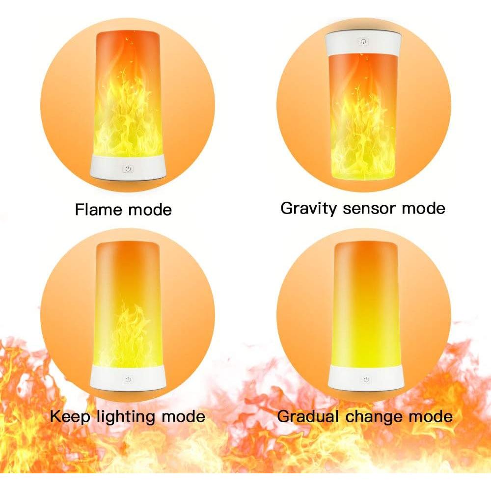 Lámpara LED Efecto Llama PDGROW 4 Modos Recargable USB